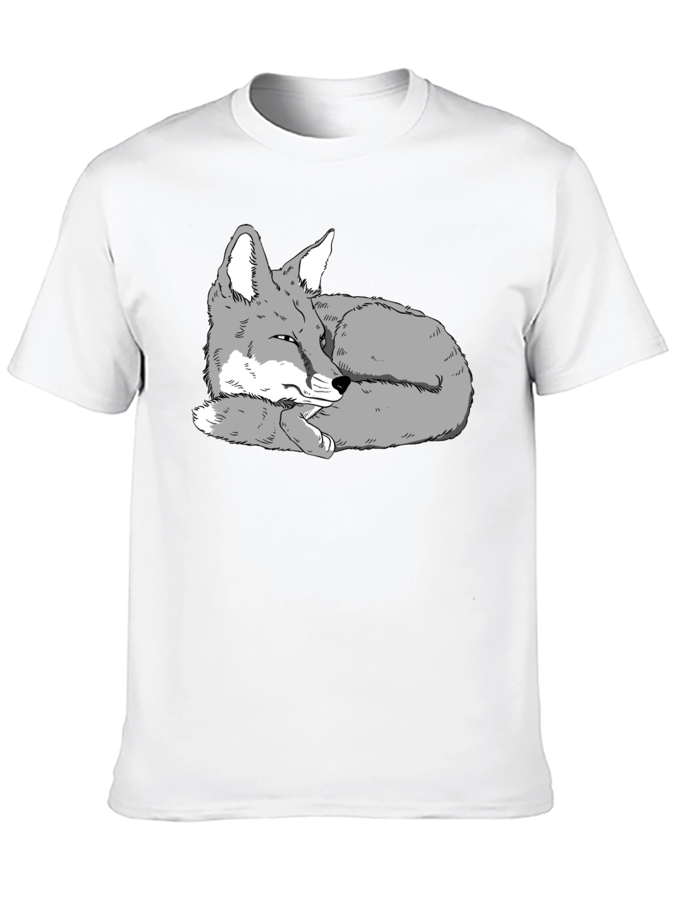 Cool Fox Graphic Black T-Shirt