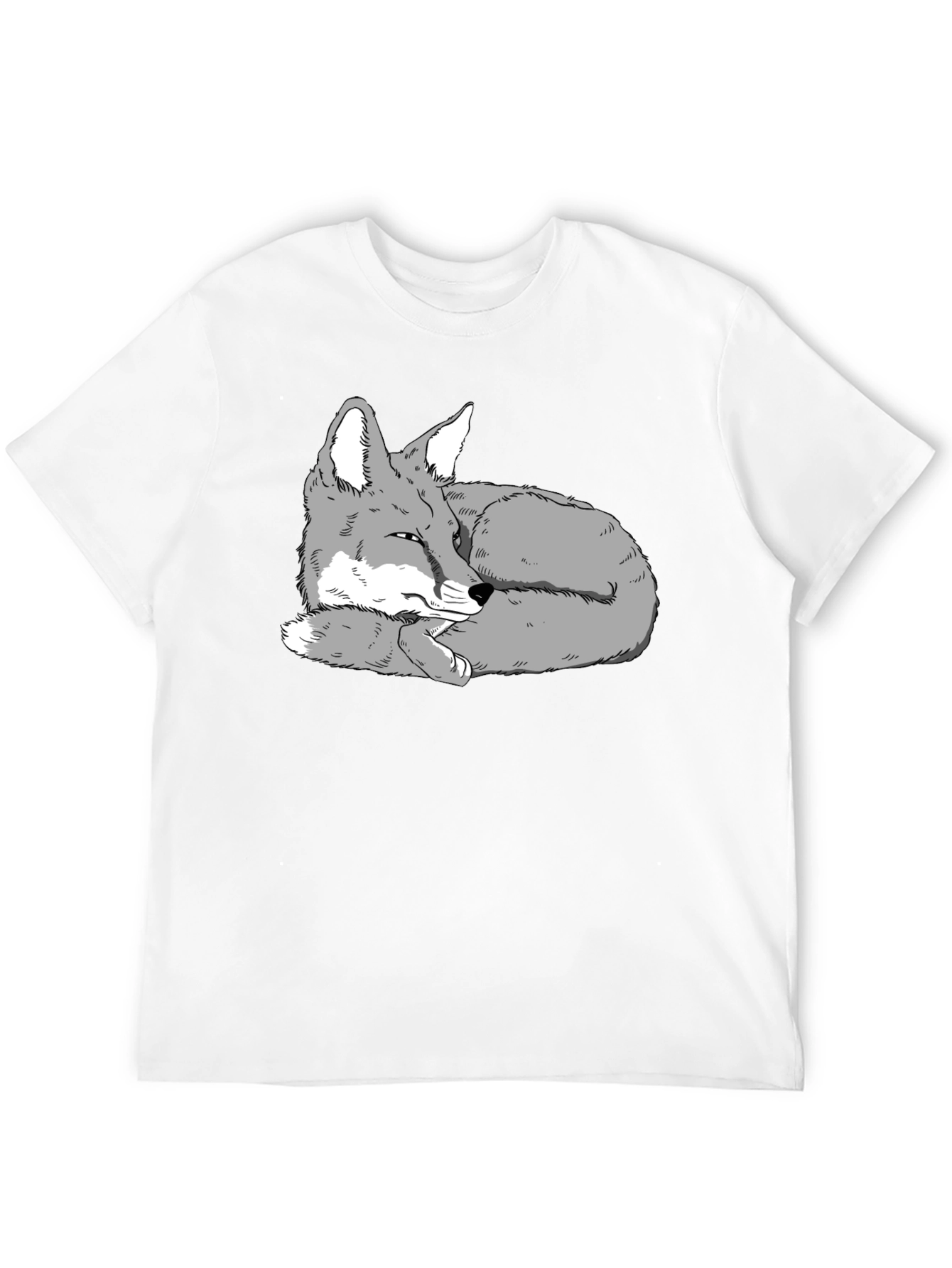 Cool Fox Graphic Black T-Shirt