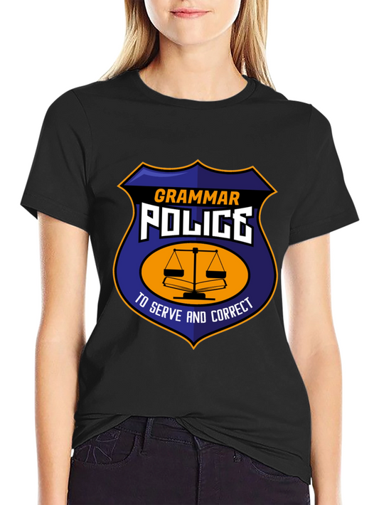 Grammar Police T-Shirt - Serve and Correct Tee