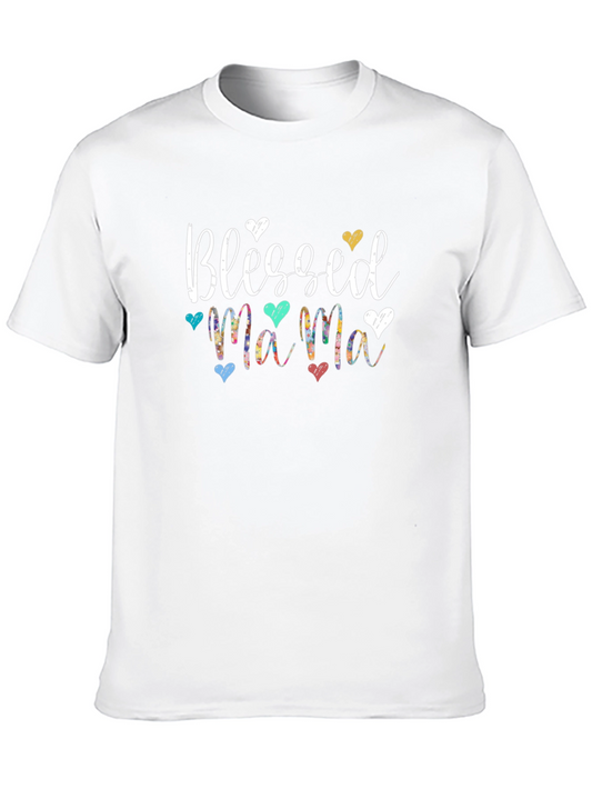 Blessed Mama T-Shirt Cute Hearts Design