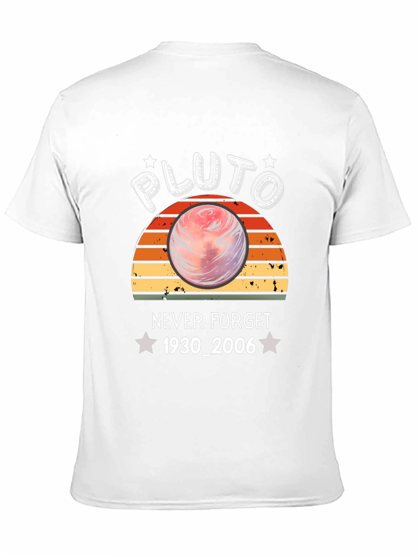 Pluto Never Forget T-Shirt - Retro Planet Design