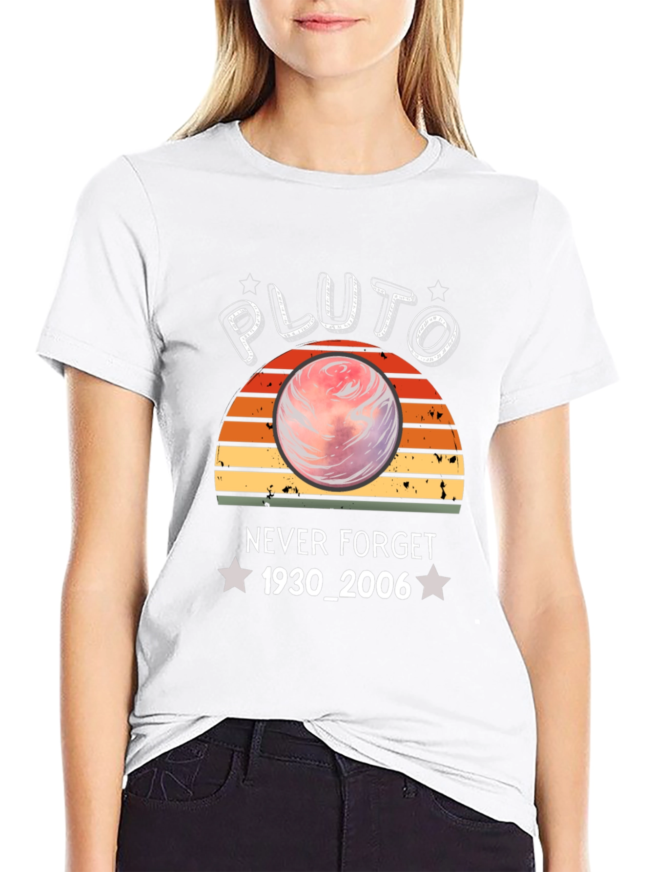 Pluto Never Forget T-Shirt - Retro Planet Design