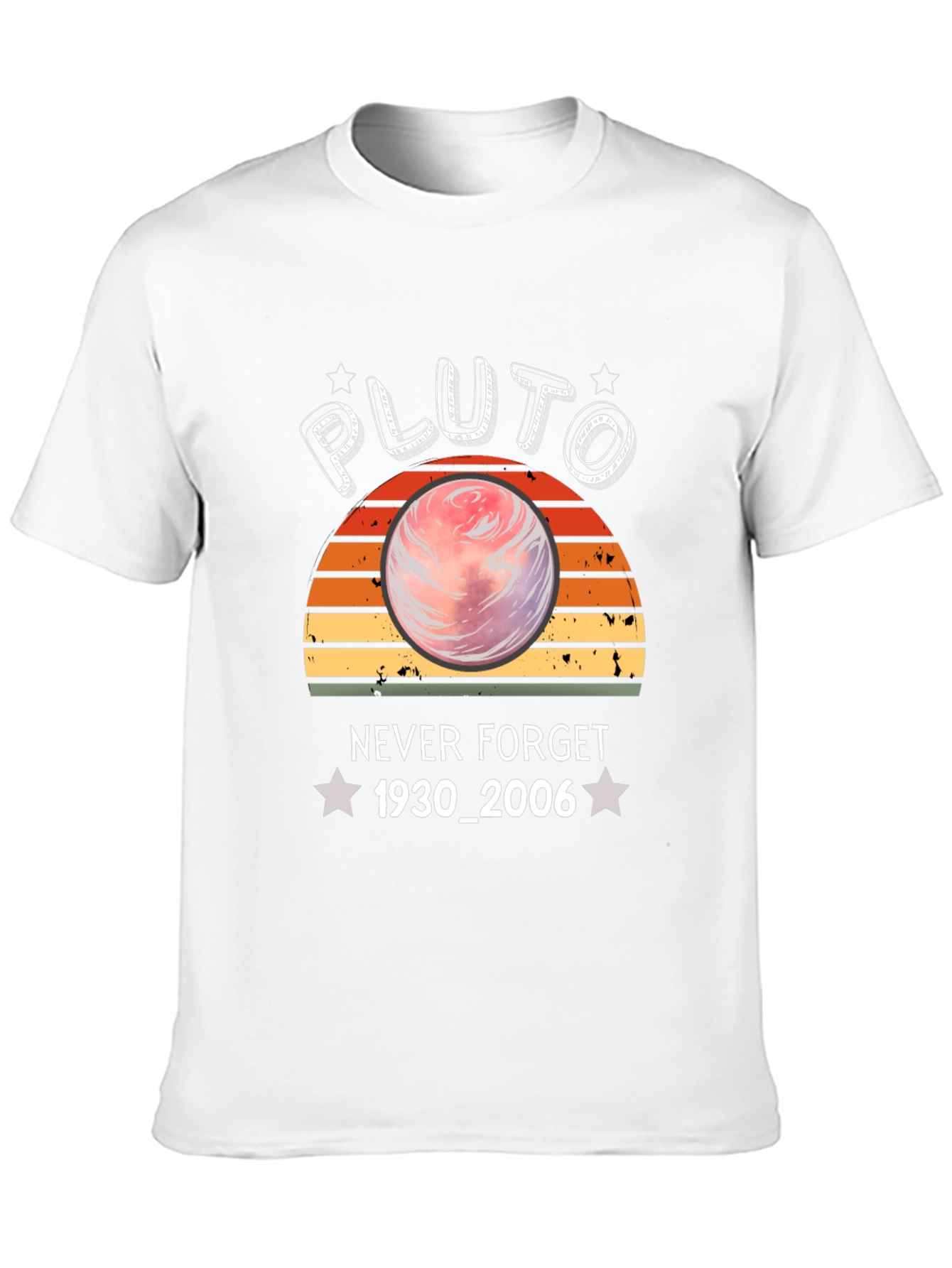 Pluto Never Forget T-Shirt - Retro Planet Design