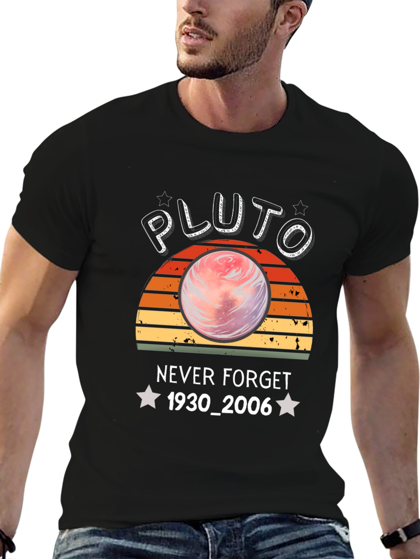 Pluto Never Forget T-Shirt - Retro Planet Design