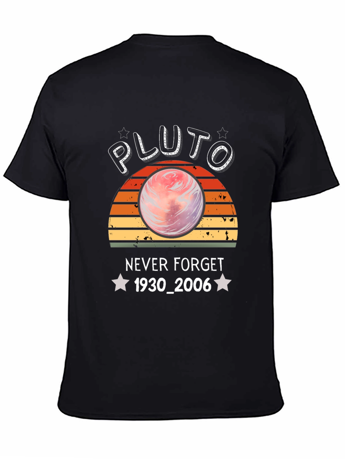 Pluto Never Forget T-Shirt - Retro Planet Design