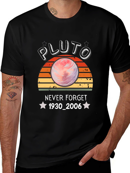 Pluto Never Forget T-Shirt - Retro Planet Design