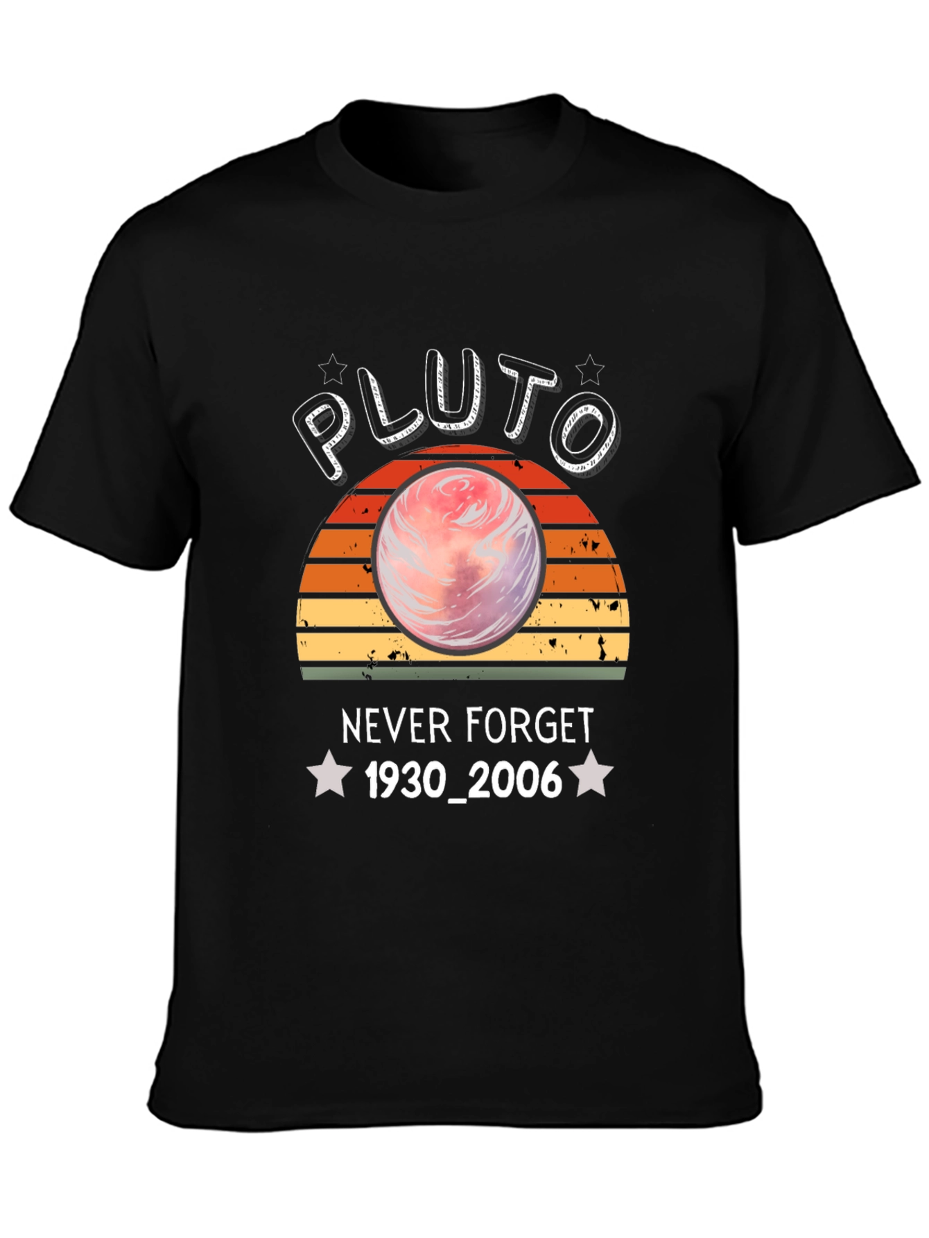 Pluto Never Forget T-Shirt - Retro Planet Design