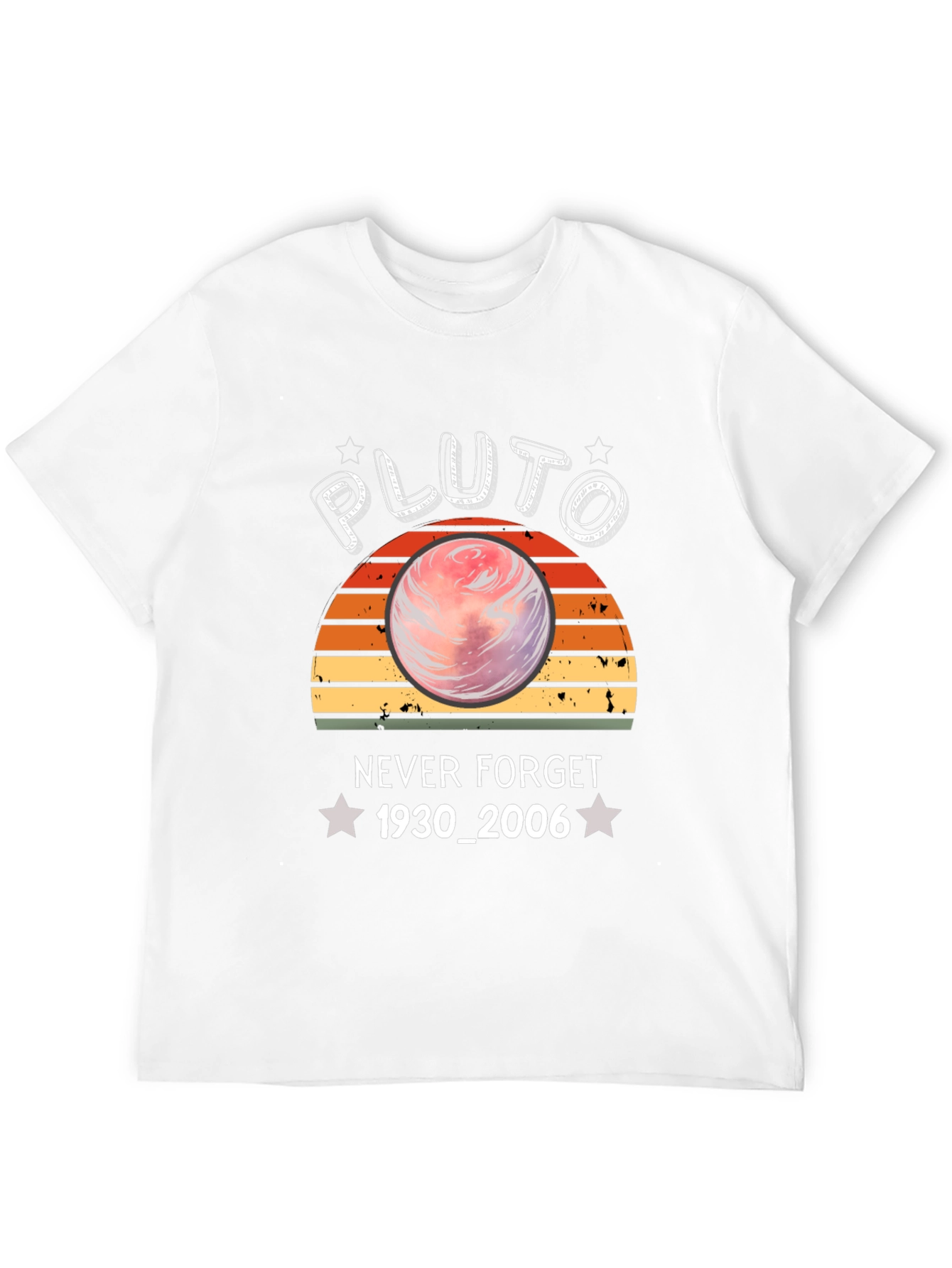 Pluto Never Forget T-Shirt - Retro Planet Design