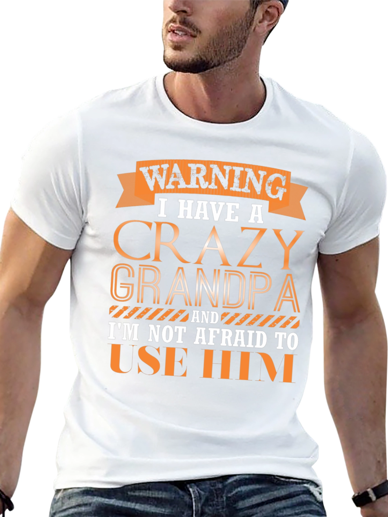 Crazy Grandpa Graphic T-Shirt - Funny Novelty Tee