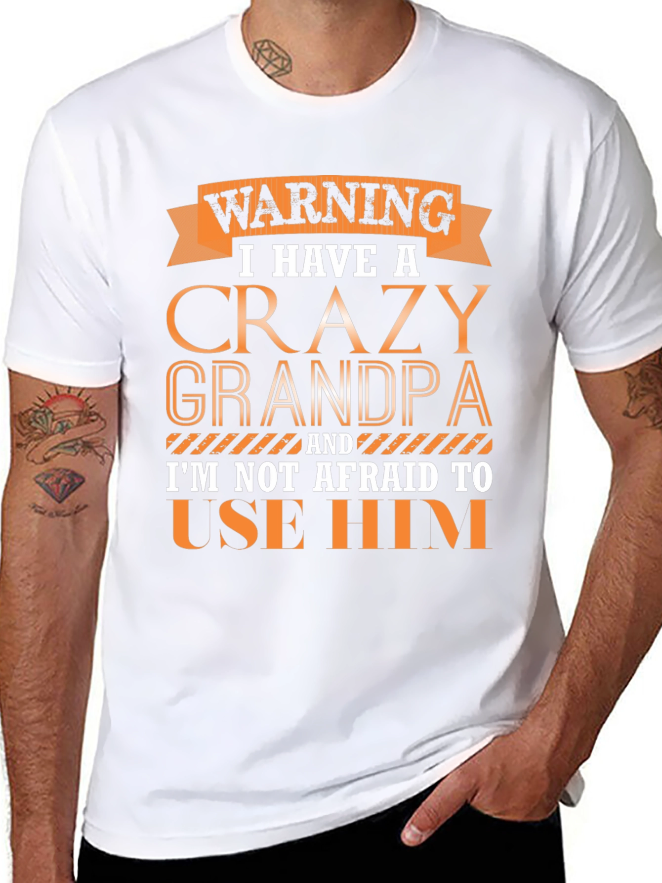 Crazy Grandpa Graphic T-Shirt - Funny Novelty Tee