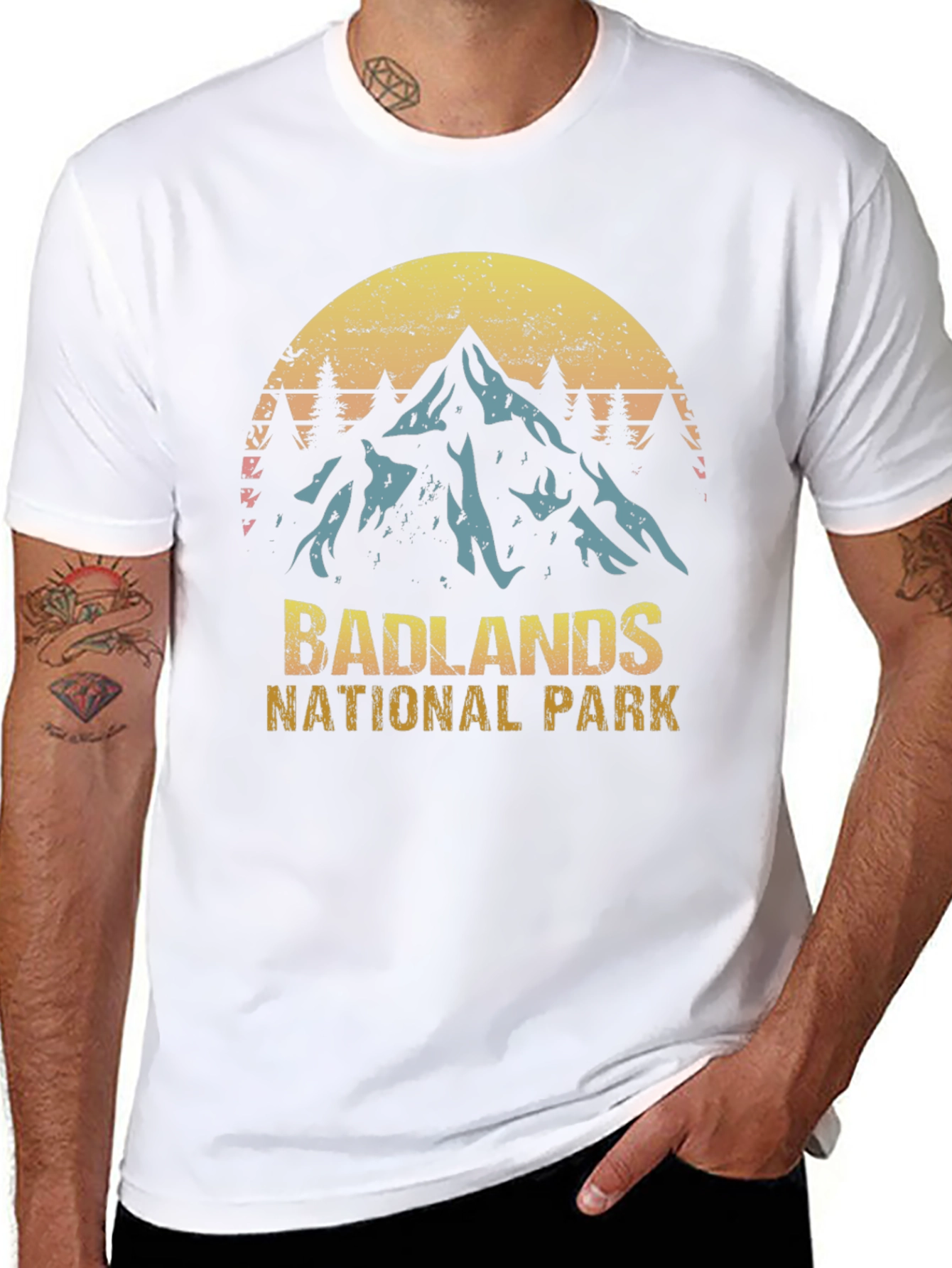 Badlands National Park Graphic Tee - Retro Style