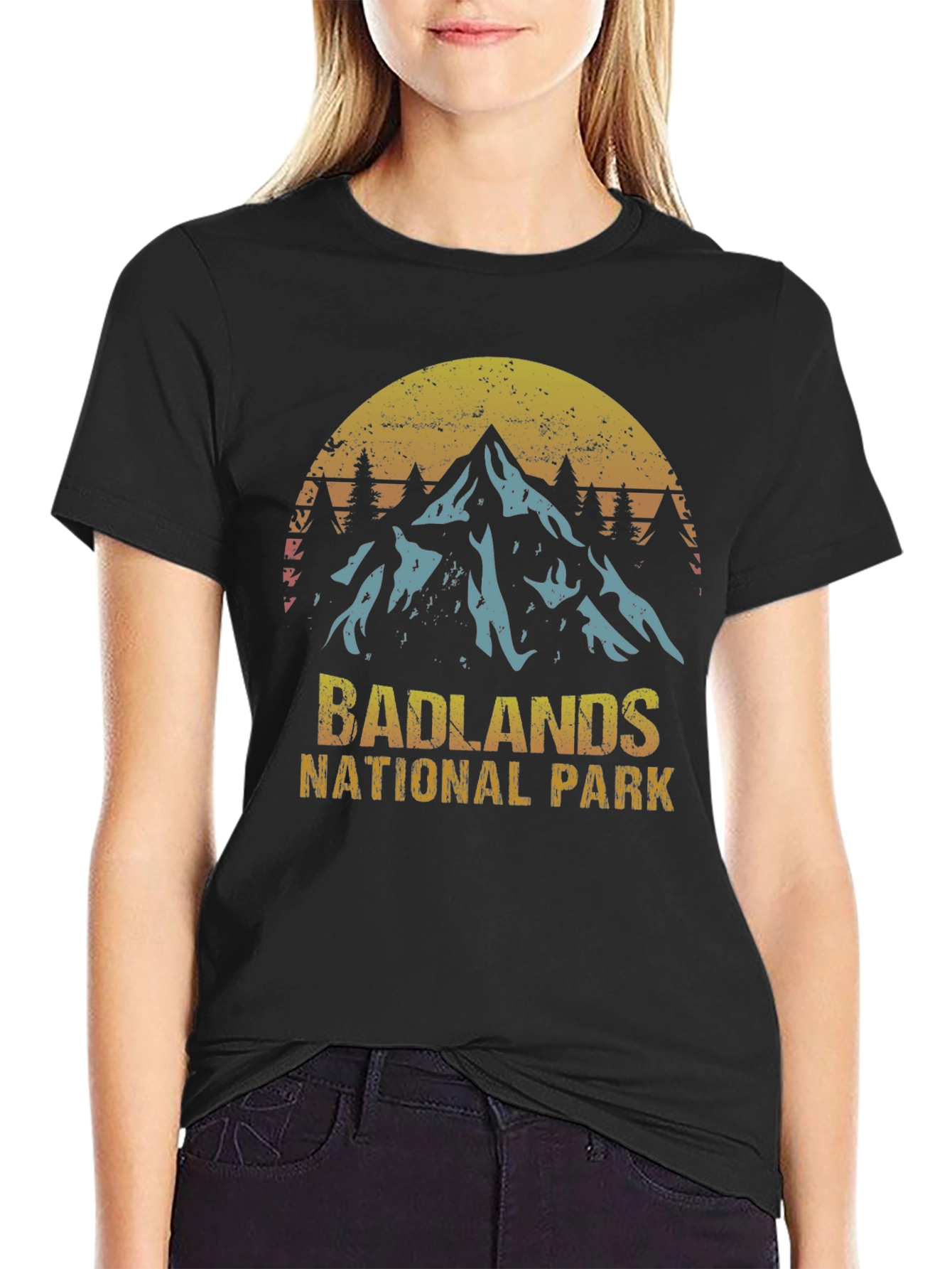 Badlands National Park Graphic Tee - Retro Style