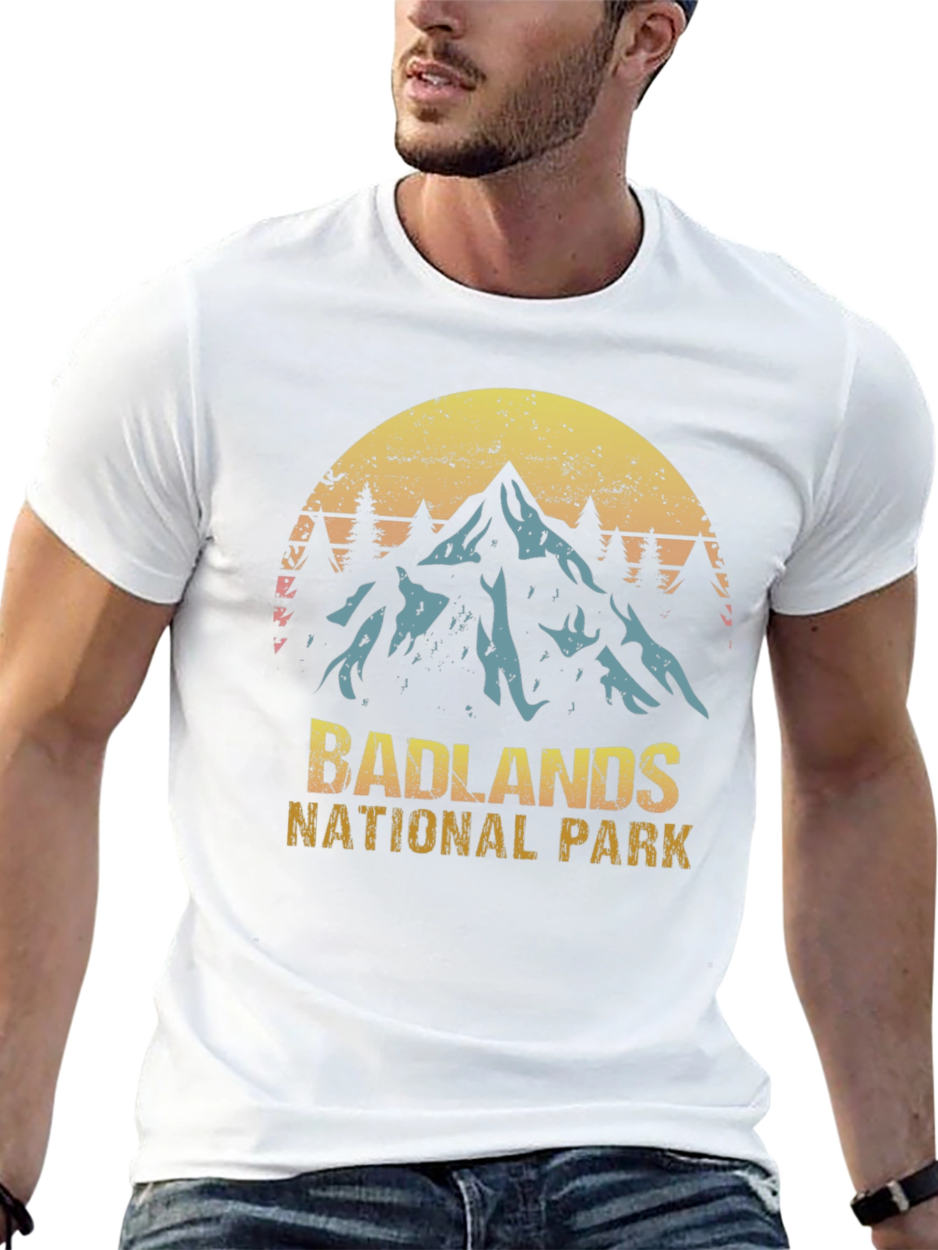 Badlands National Park Graphic Tee - Retro Style