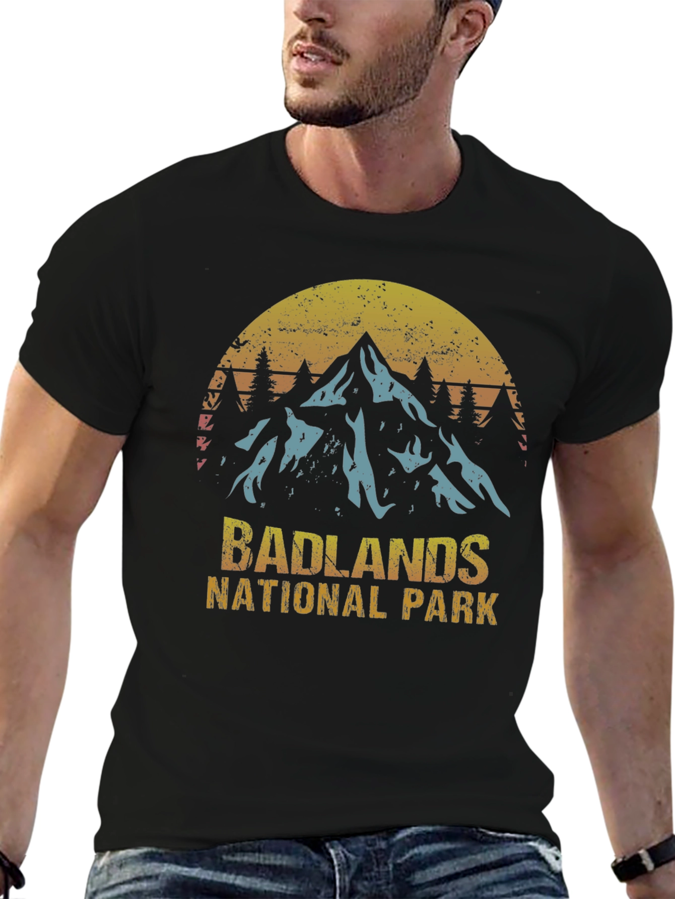 Badlands National Park Graphic Tee - Retro Style