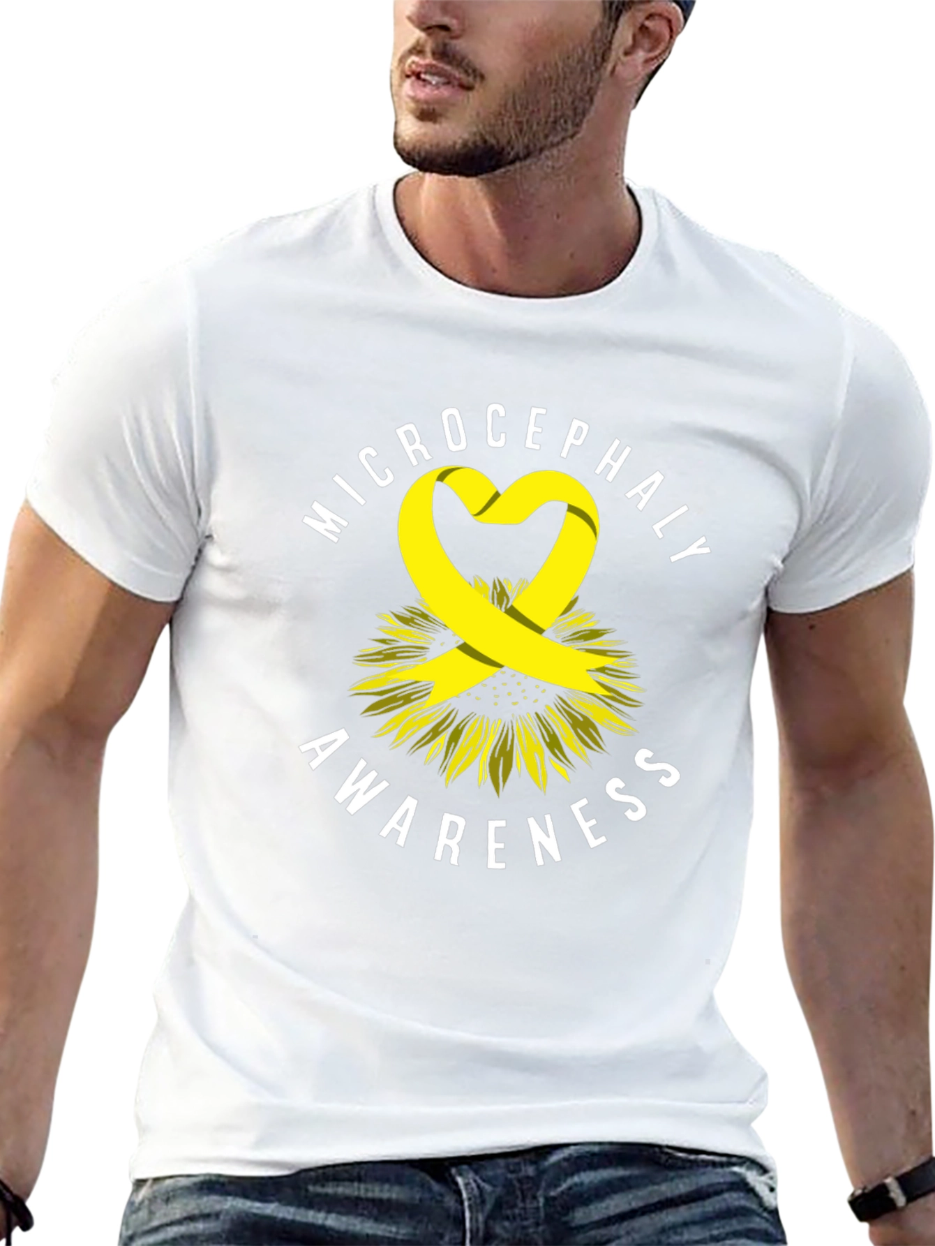 Microcephaly Awareness Ribbon Sunflower T-Shirt