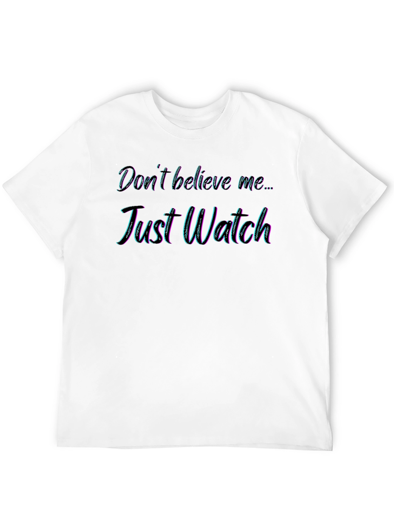 Just Watch Mens Black Graphic Tee