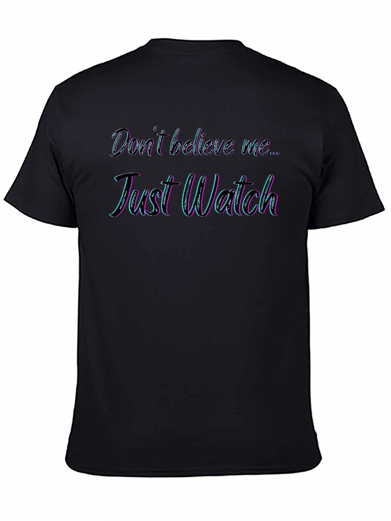 Just Watch Mens Black Graphic Tee