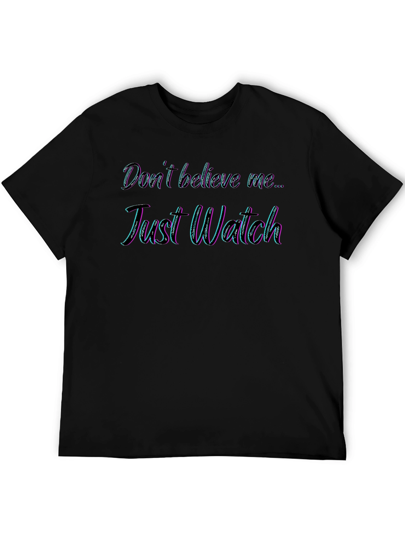 Just Watch Mens Black Graphic Tee