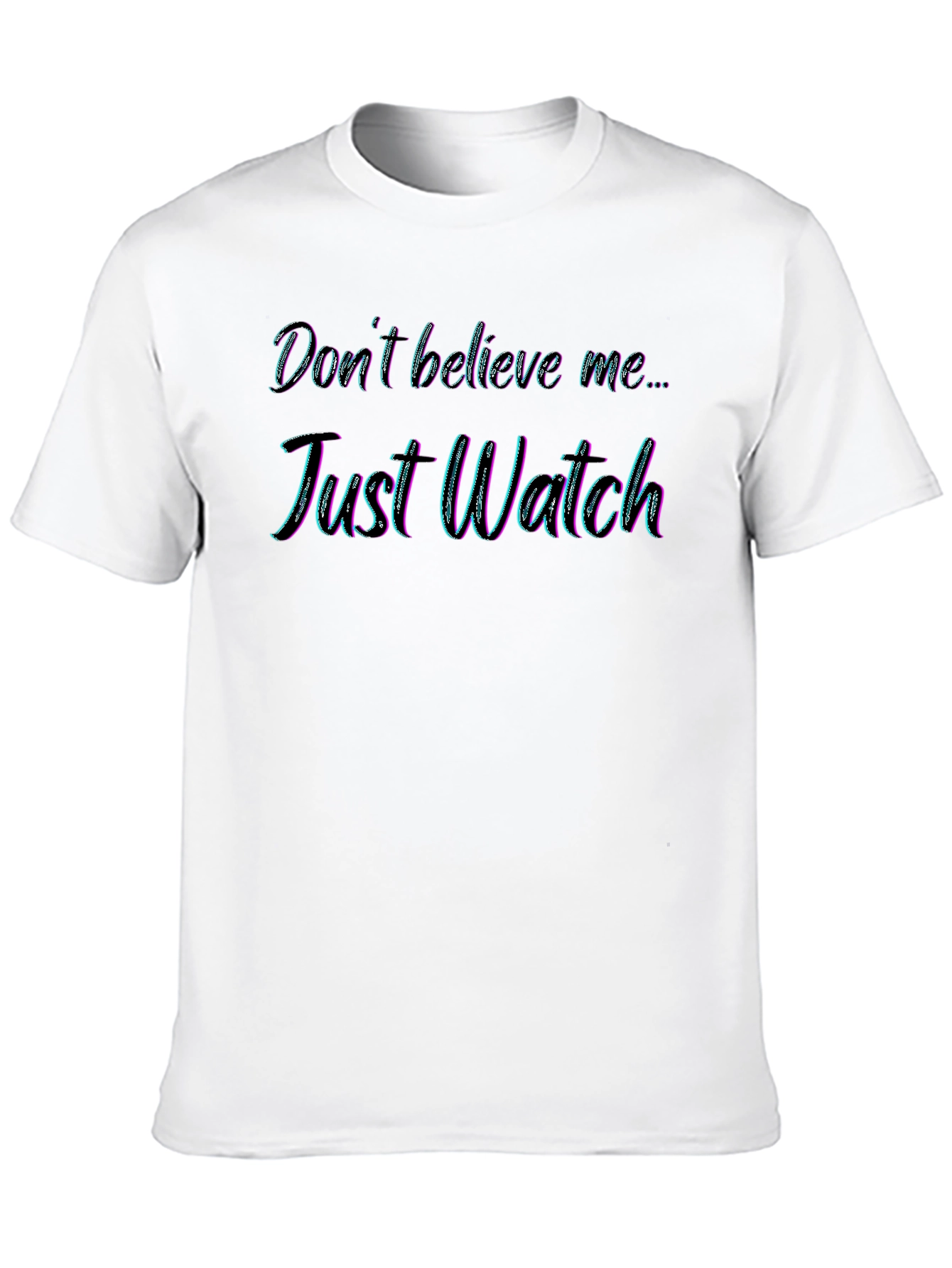 Just Watch Mens Black Graphic Tee