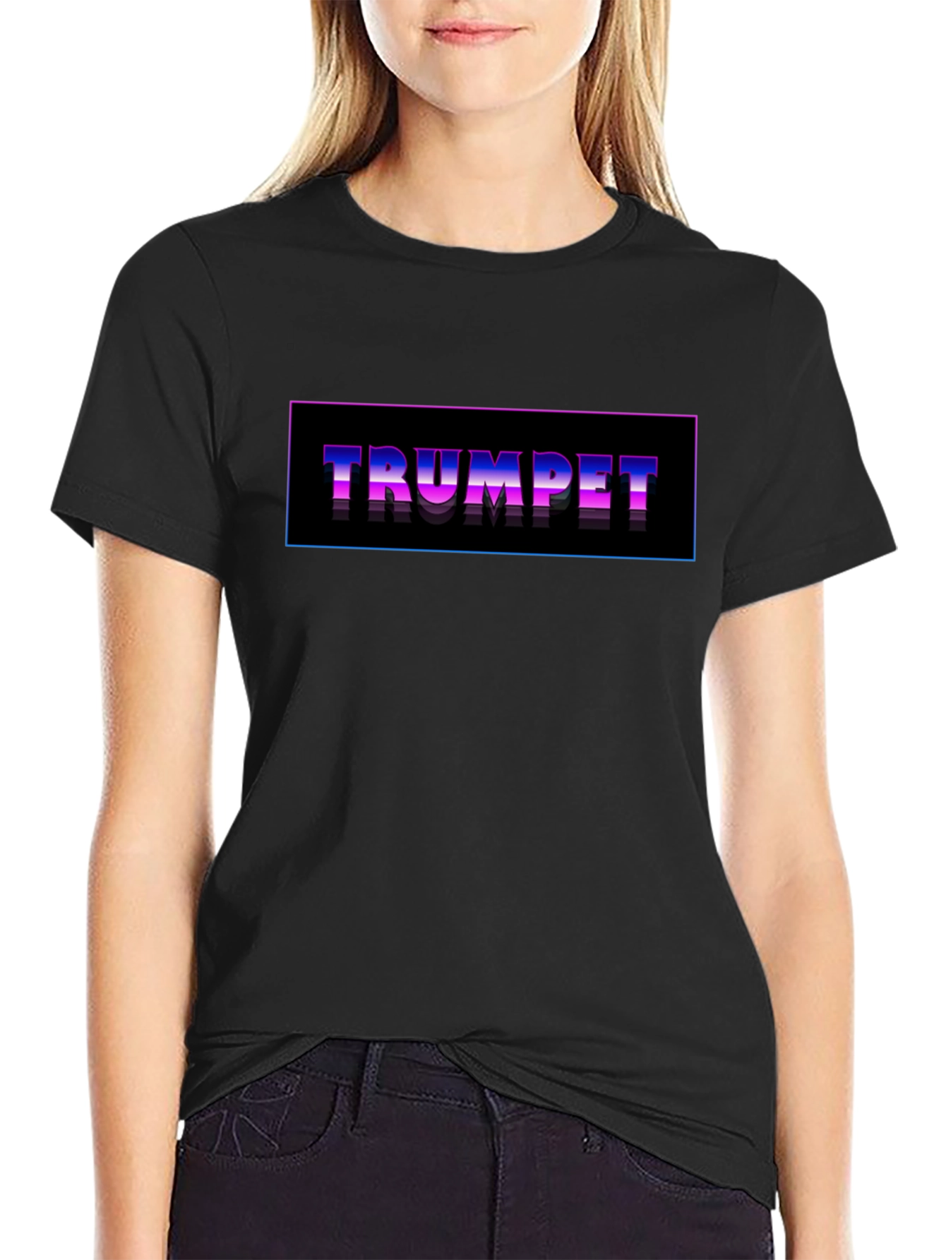 Trumpet Graphic T-Shirt - Retro Style