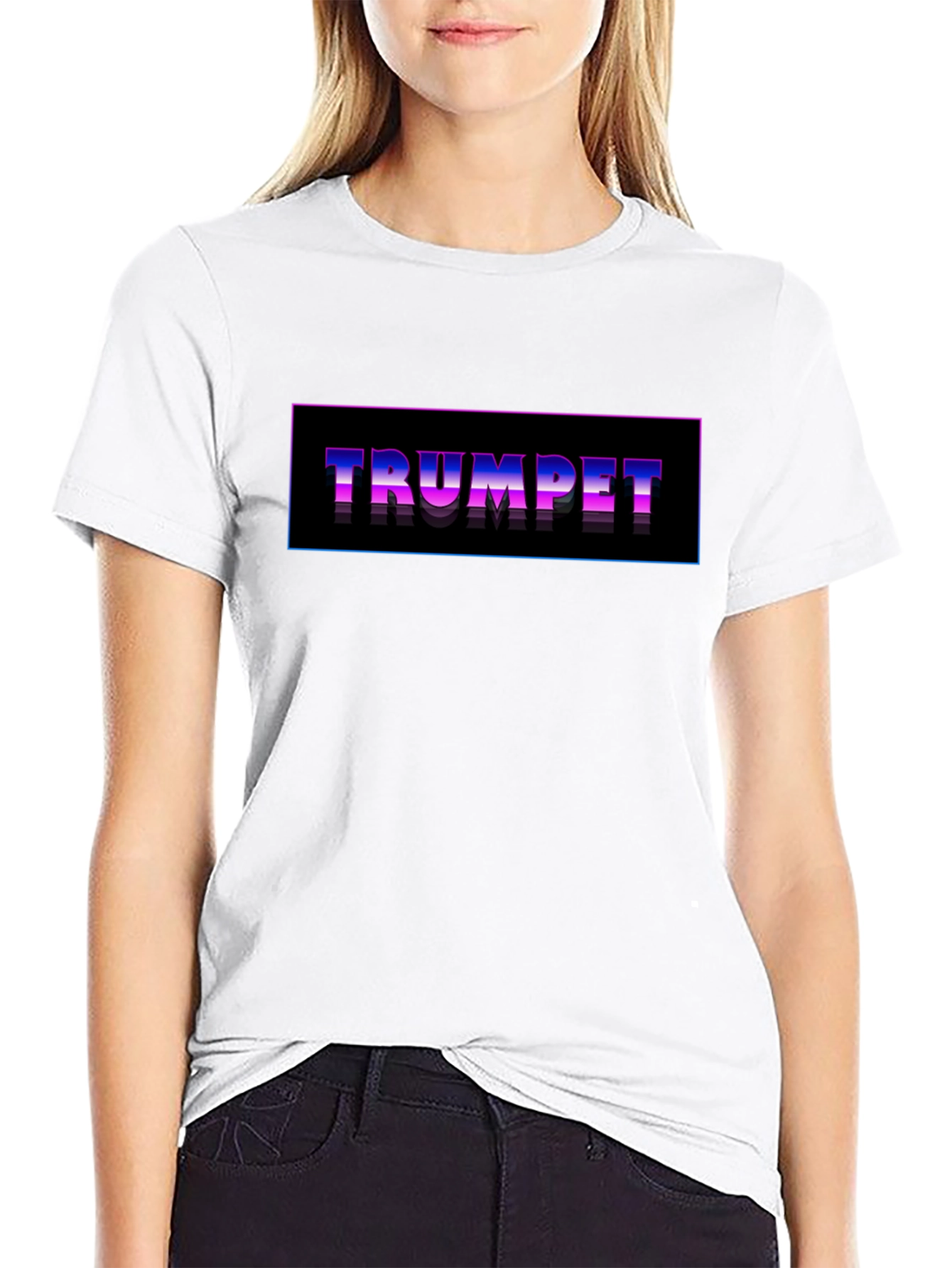 Trumpet Graphic T-Shirt - Retro Style