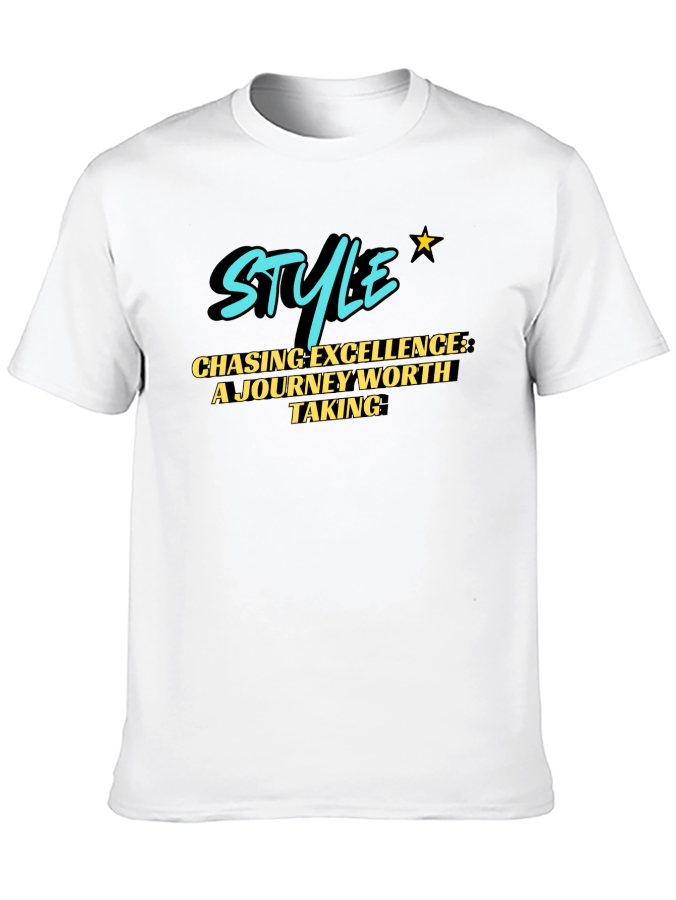 Stylish Black T-Shirt: Chasing Excellence