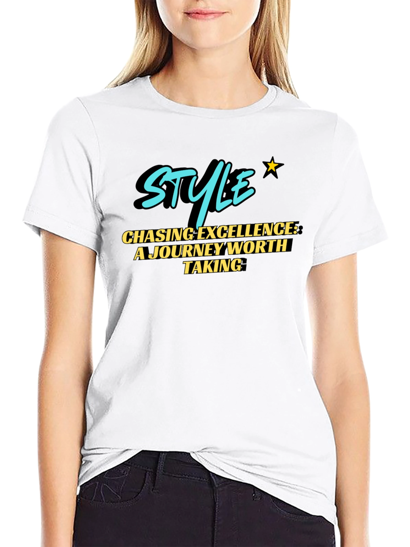 Stylish Black T-Shirt: Chasing Excellence