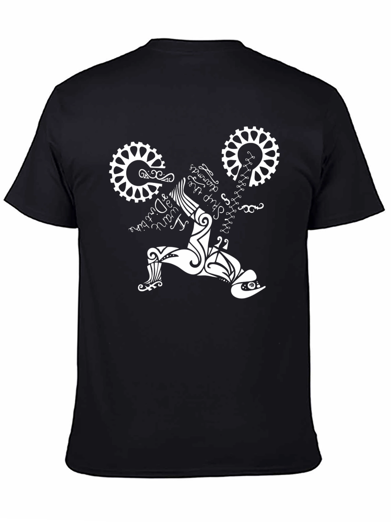 Black T-Shirt with Bike Design