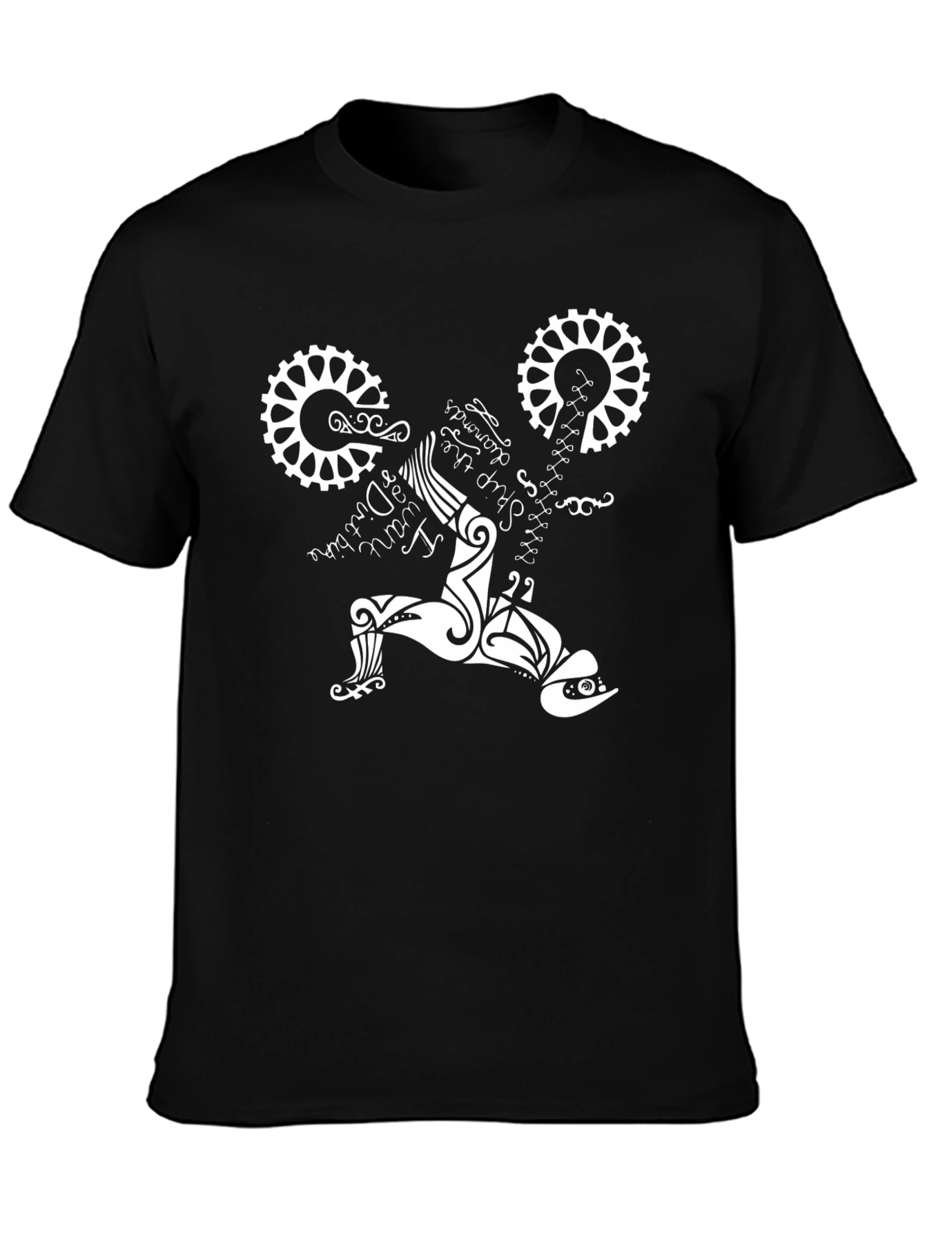 Black T-Shirt with Bike Design