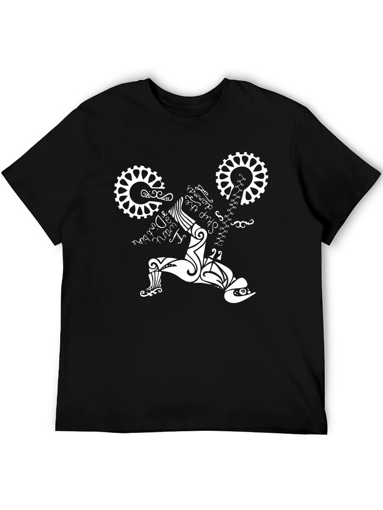 Black T-Shirt with Bike Design