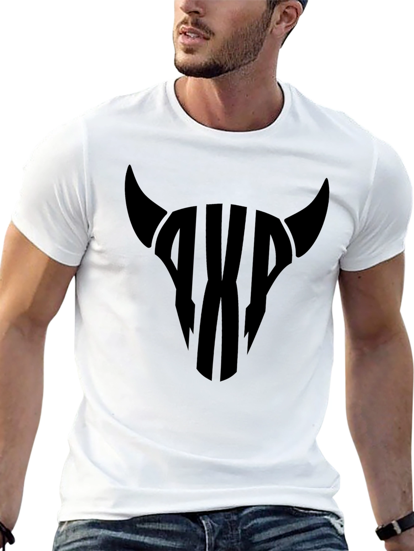 Bull Skull Graphic Tee - Mens Black T-Shirt