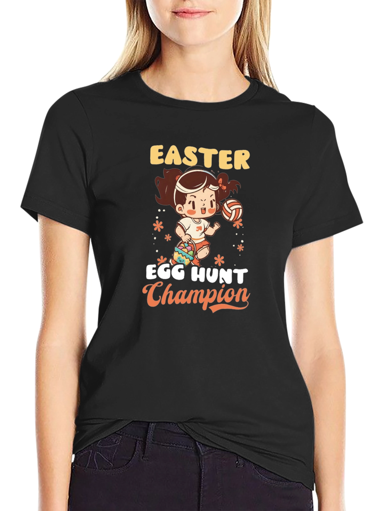 Easter Egg Hunt Champion T-Shirt - Cute Girl