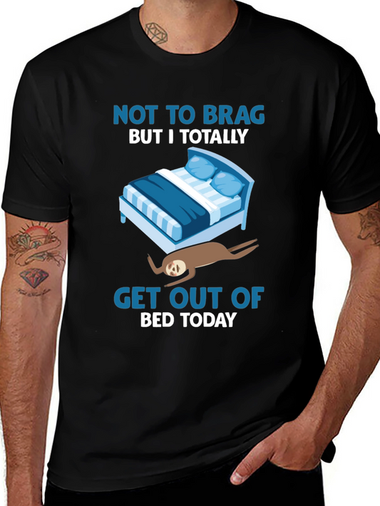 Funny Sloth Bed T-Shirt - Lazy Days Tee