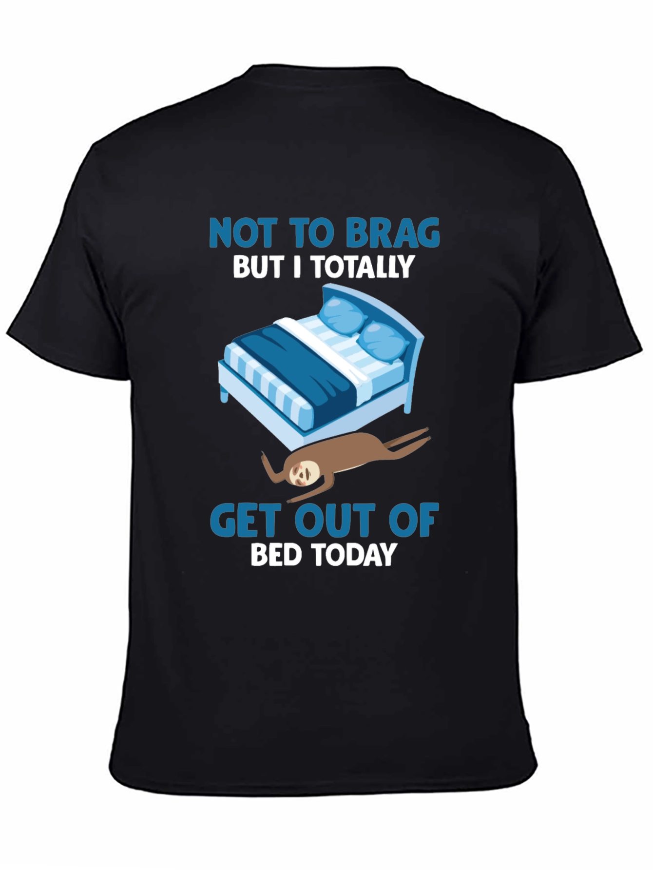 Funny Sloth Bed T-Shirt - Lazy Days Tee