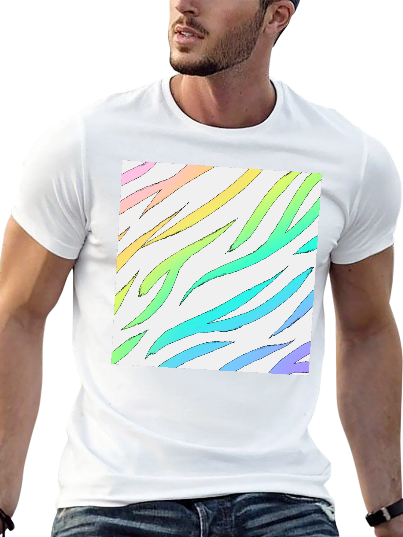 Rainbow Zebra Stripe T-Shirt