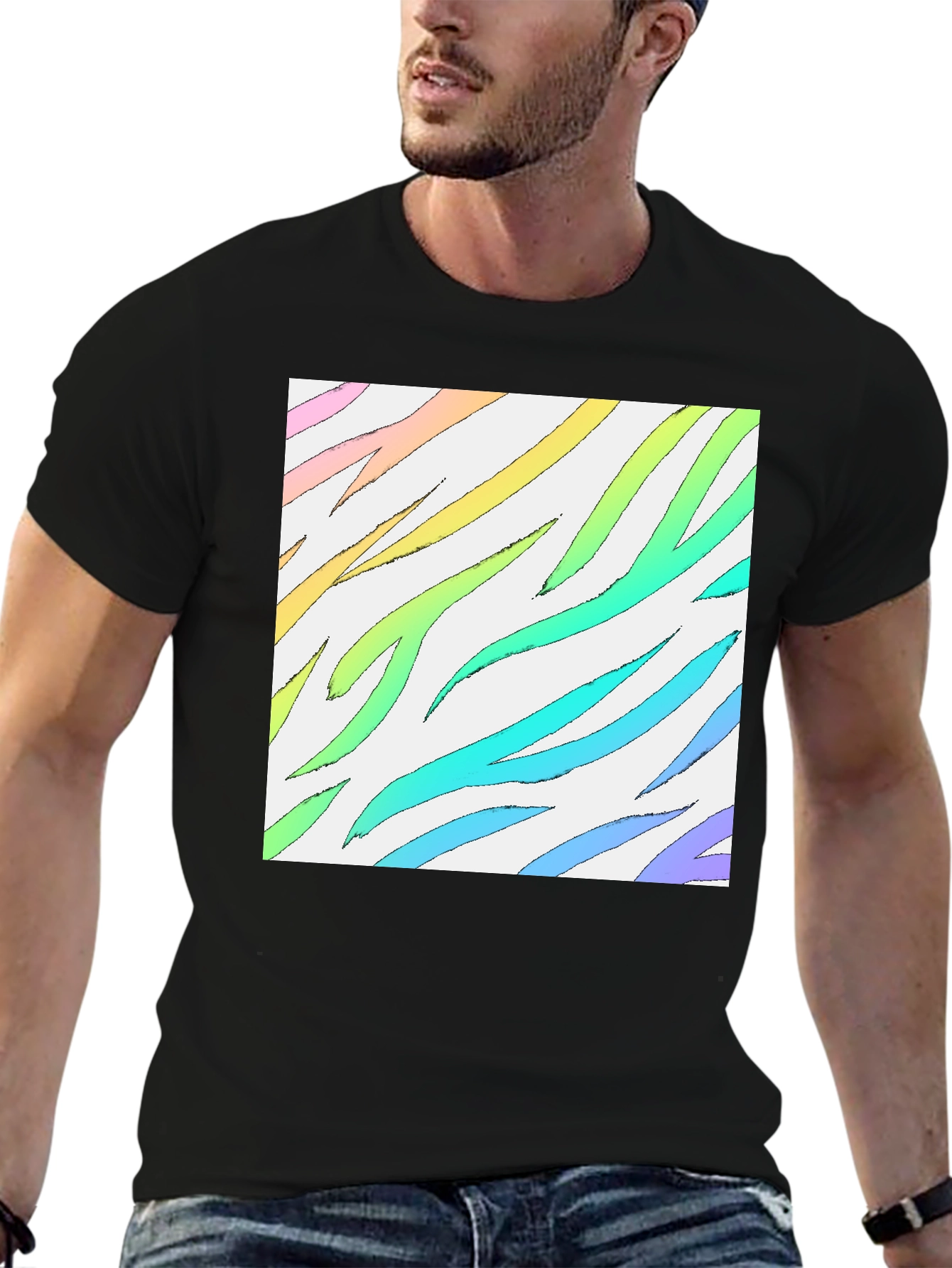 Rainbow Zebra Stripe T-Shirt