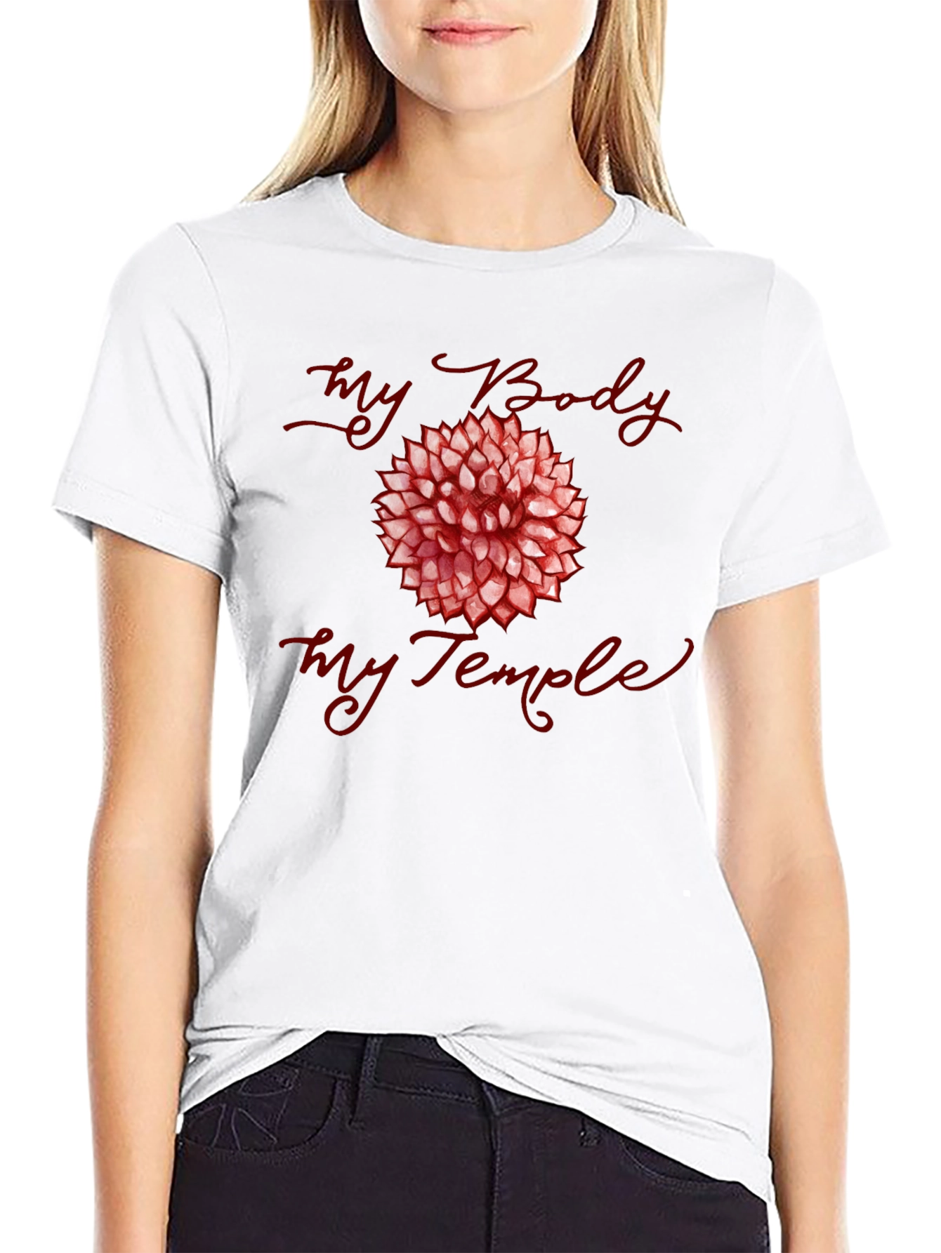 My Body My Temple T-Shirt - Floral Design
