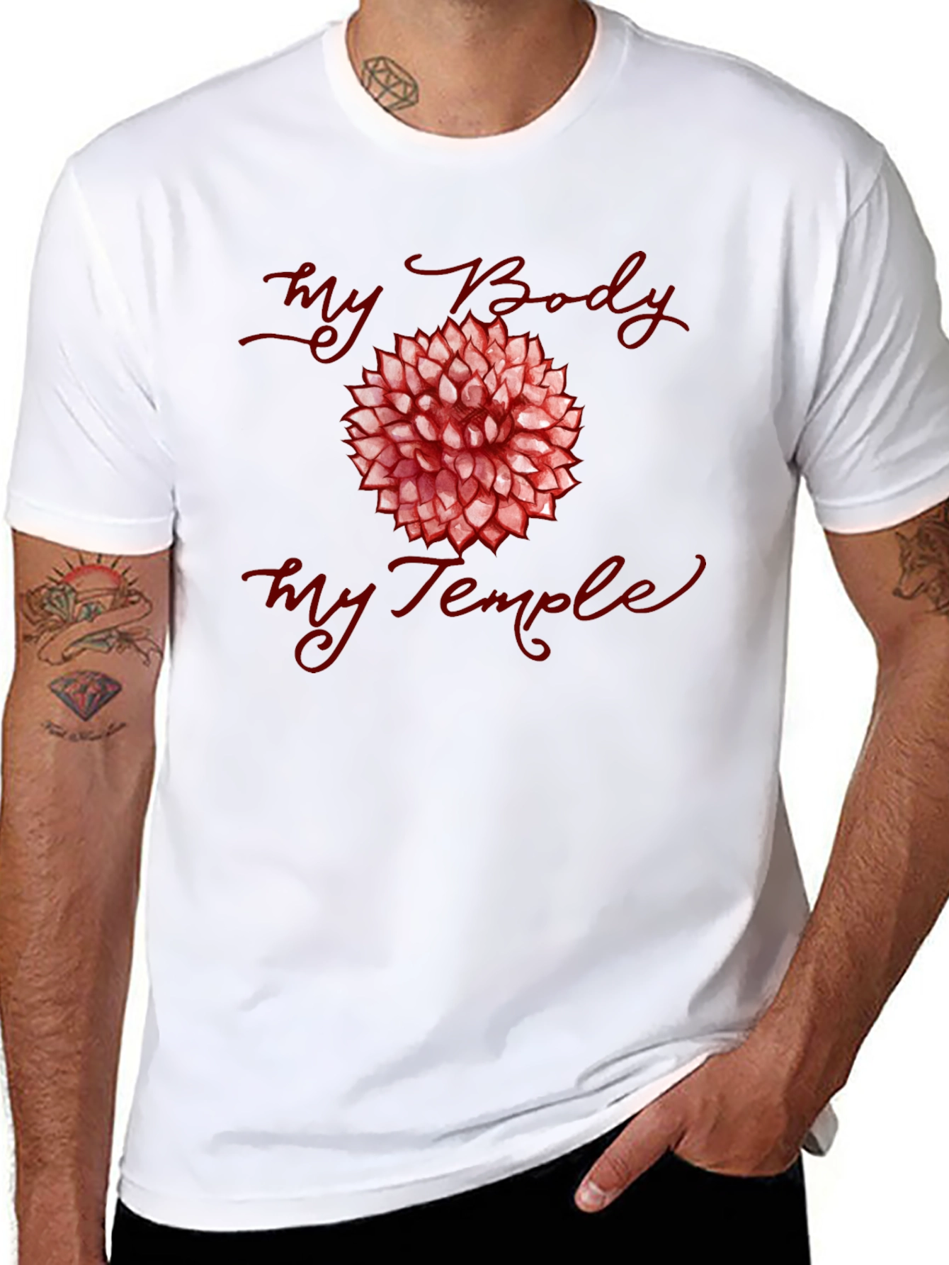 My Body My Temple T-Shirt - Floral Design