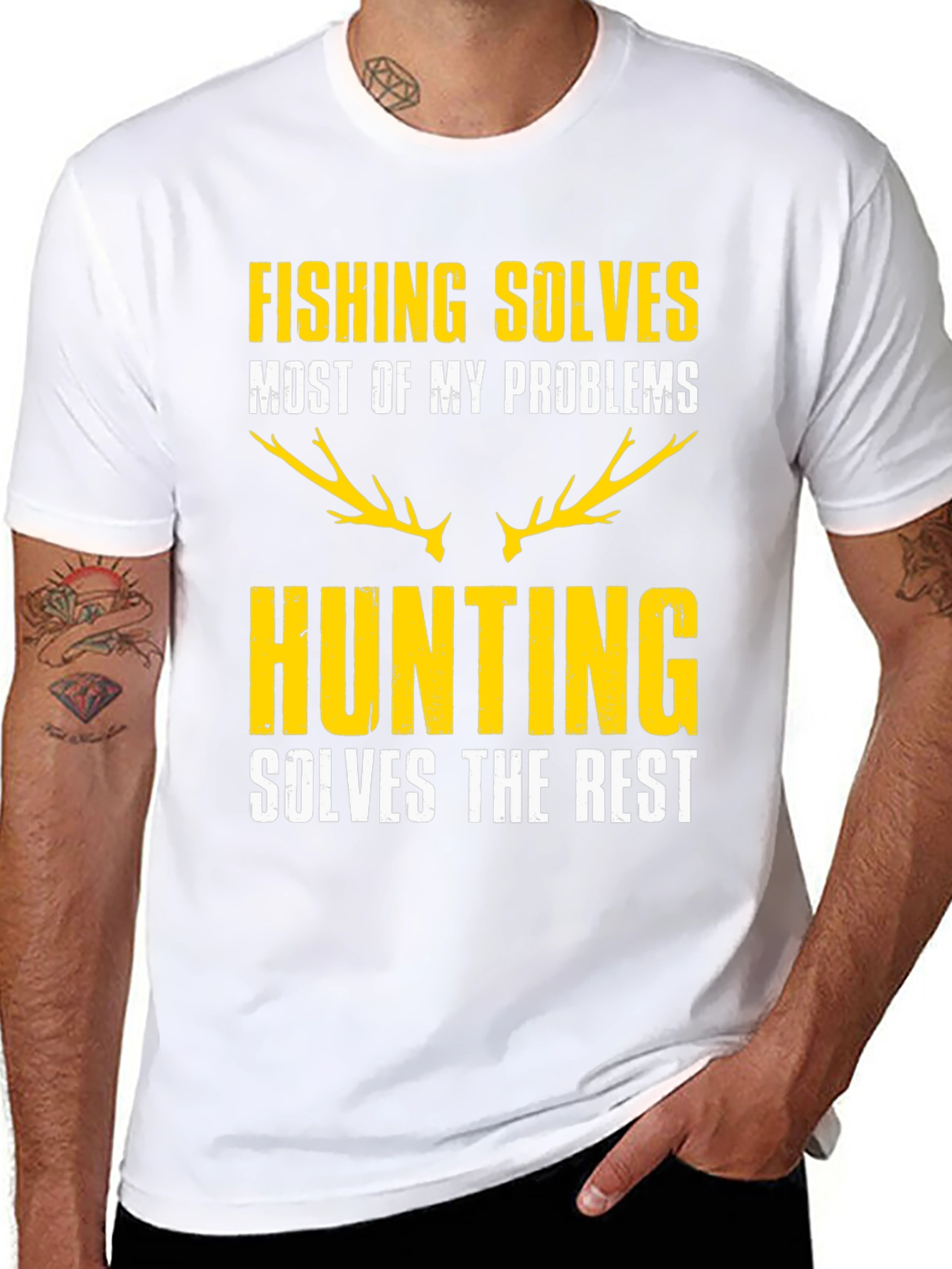 Fishing & Hunting Graphic Tee - Humor T-Shirt
