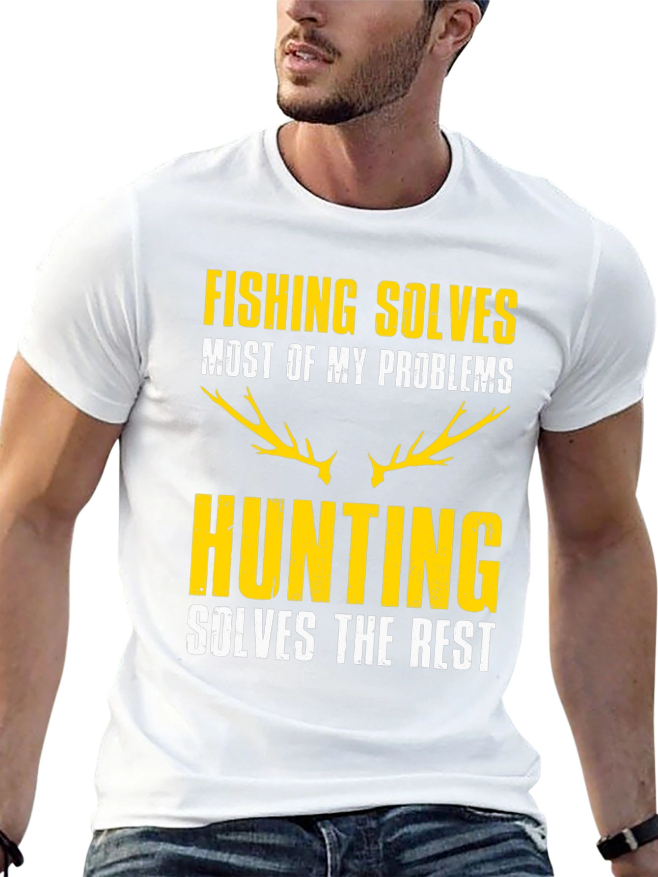 Fishing & Hunting Graphic Tee - Humor T-Shirt