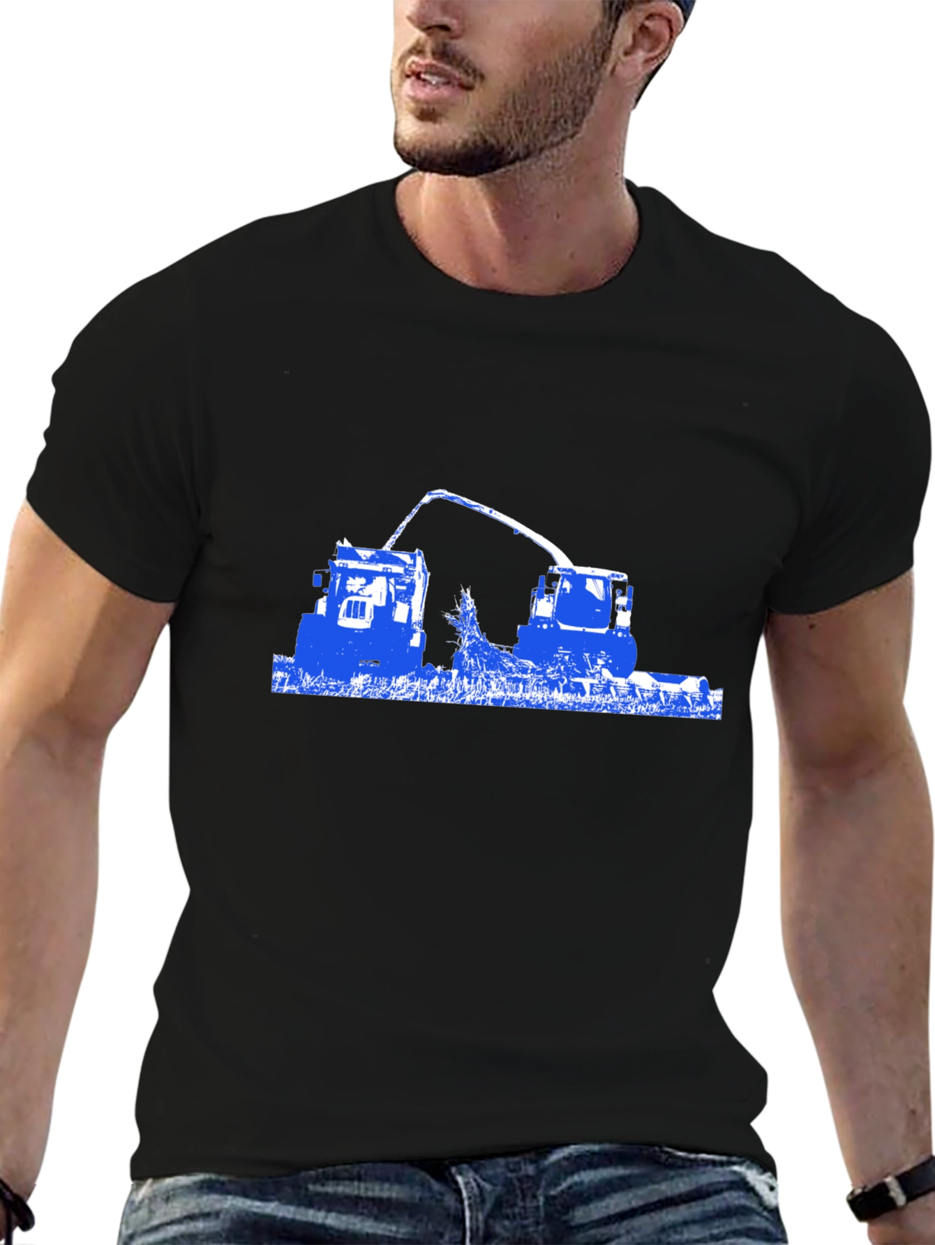 Blue Tractor Graphic Tee - Farming Apparel