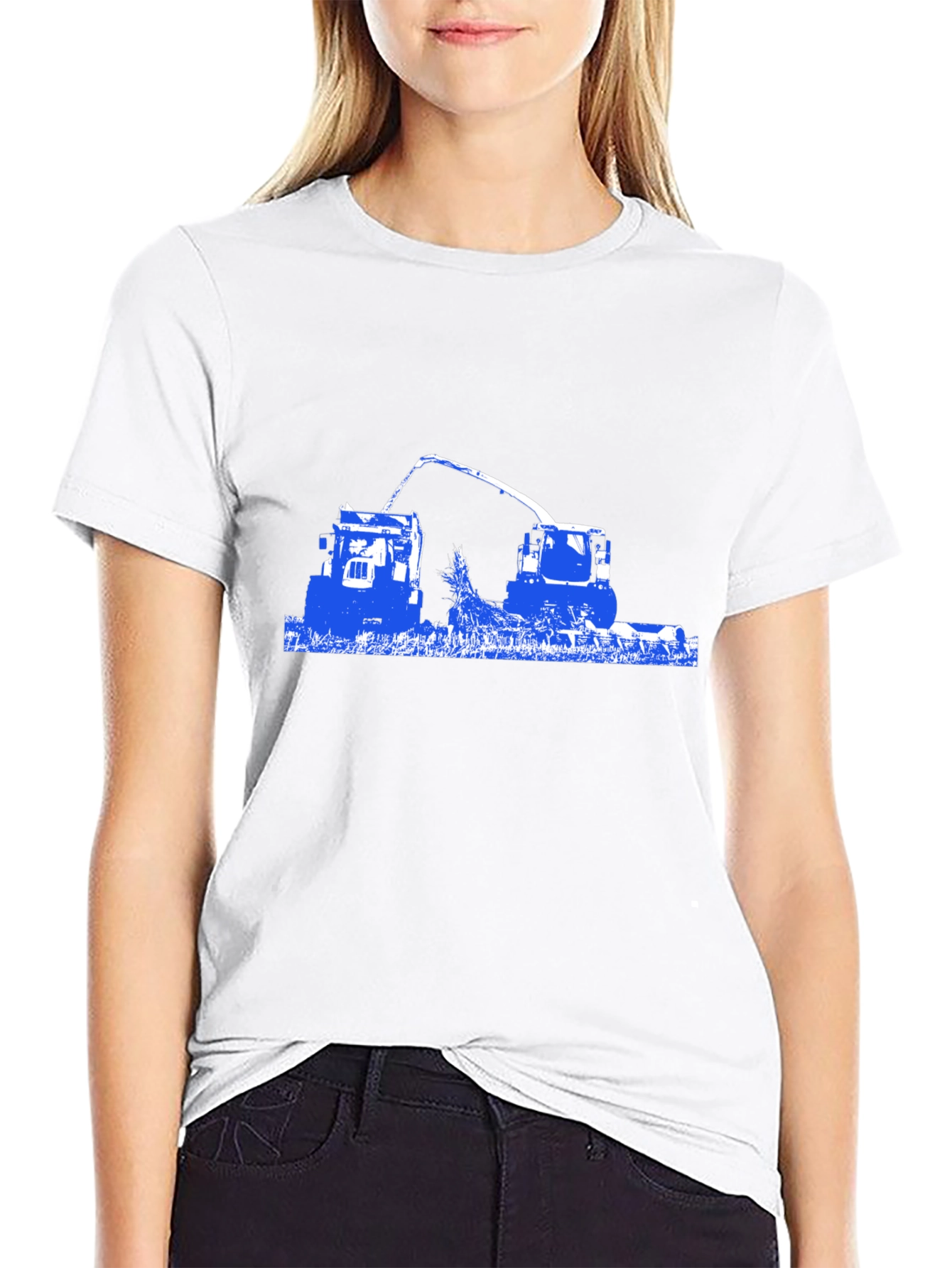 Blue Tractor Graphic Tee - Farming Apparel