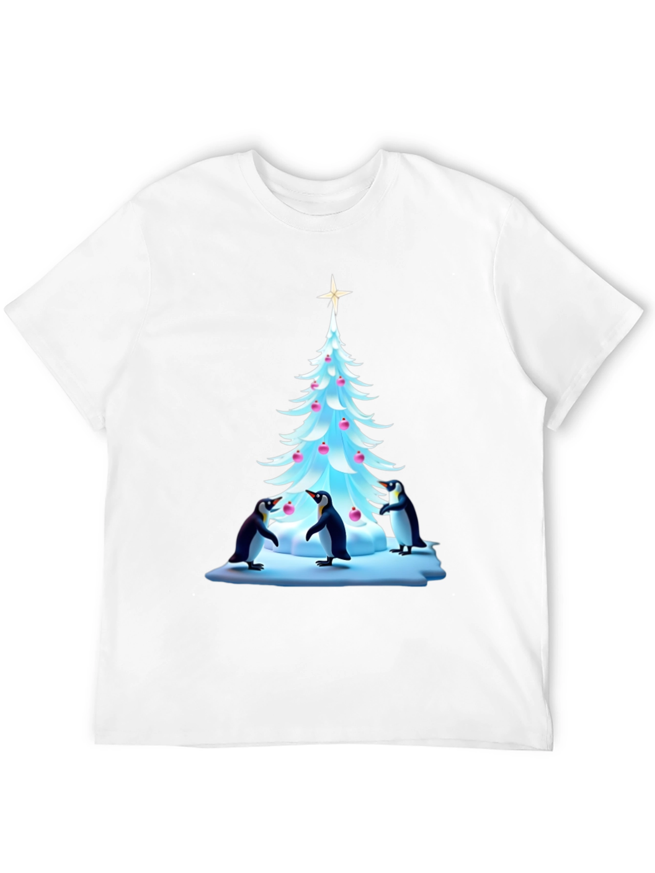 Festive Penguin Christmas Tree T-Shirt