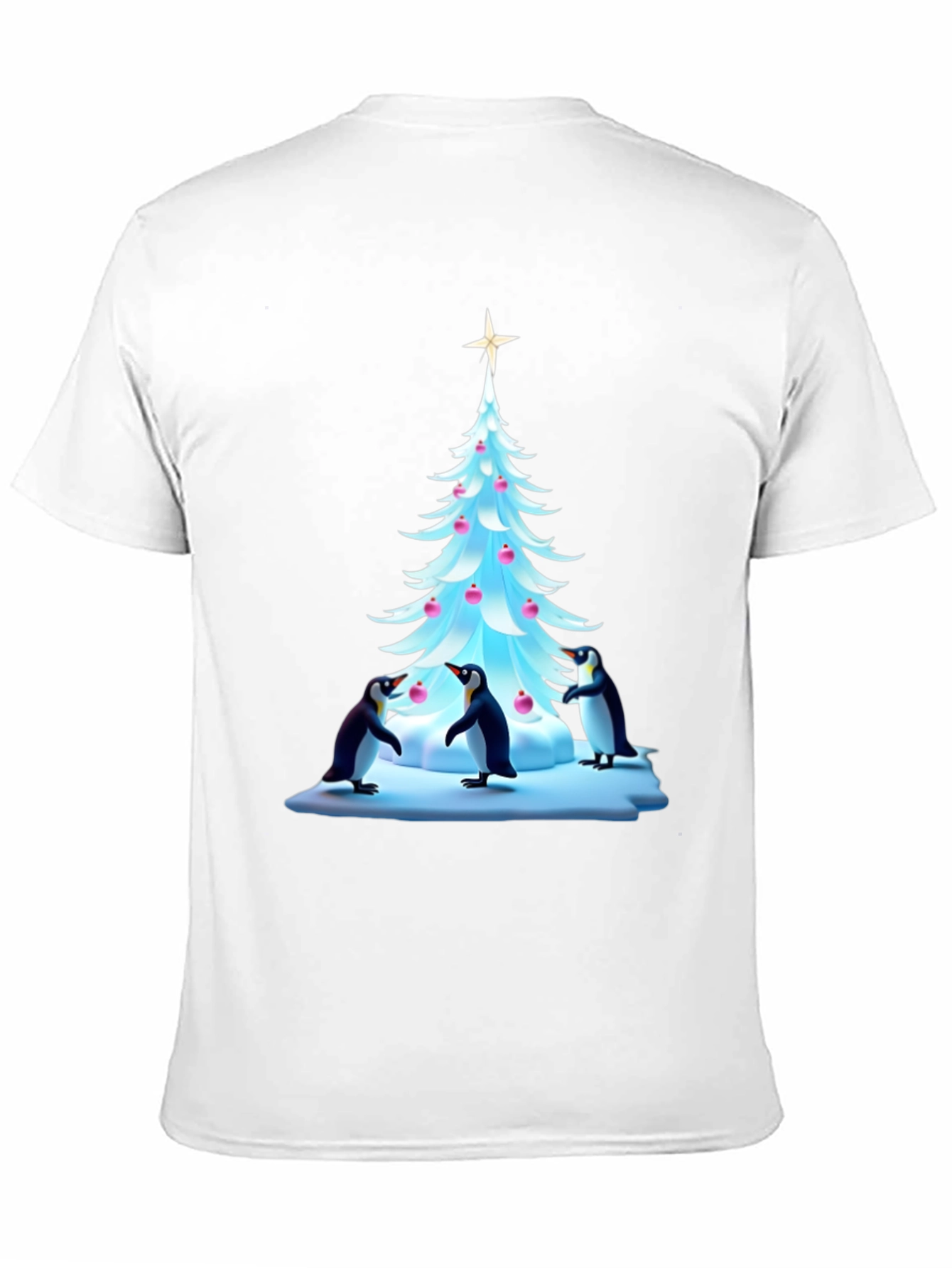 Festive Penguin Christmas Tree T-Shirt