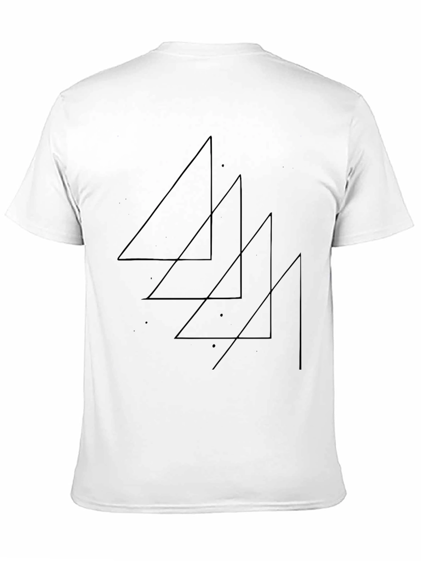 Minimalist Triangle Graphic Tee - Black