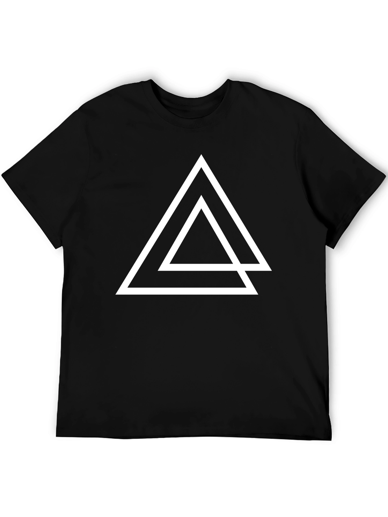 Geometric Triangle T-Shirt - Minimalist Style