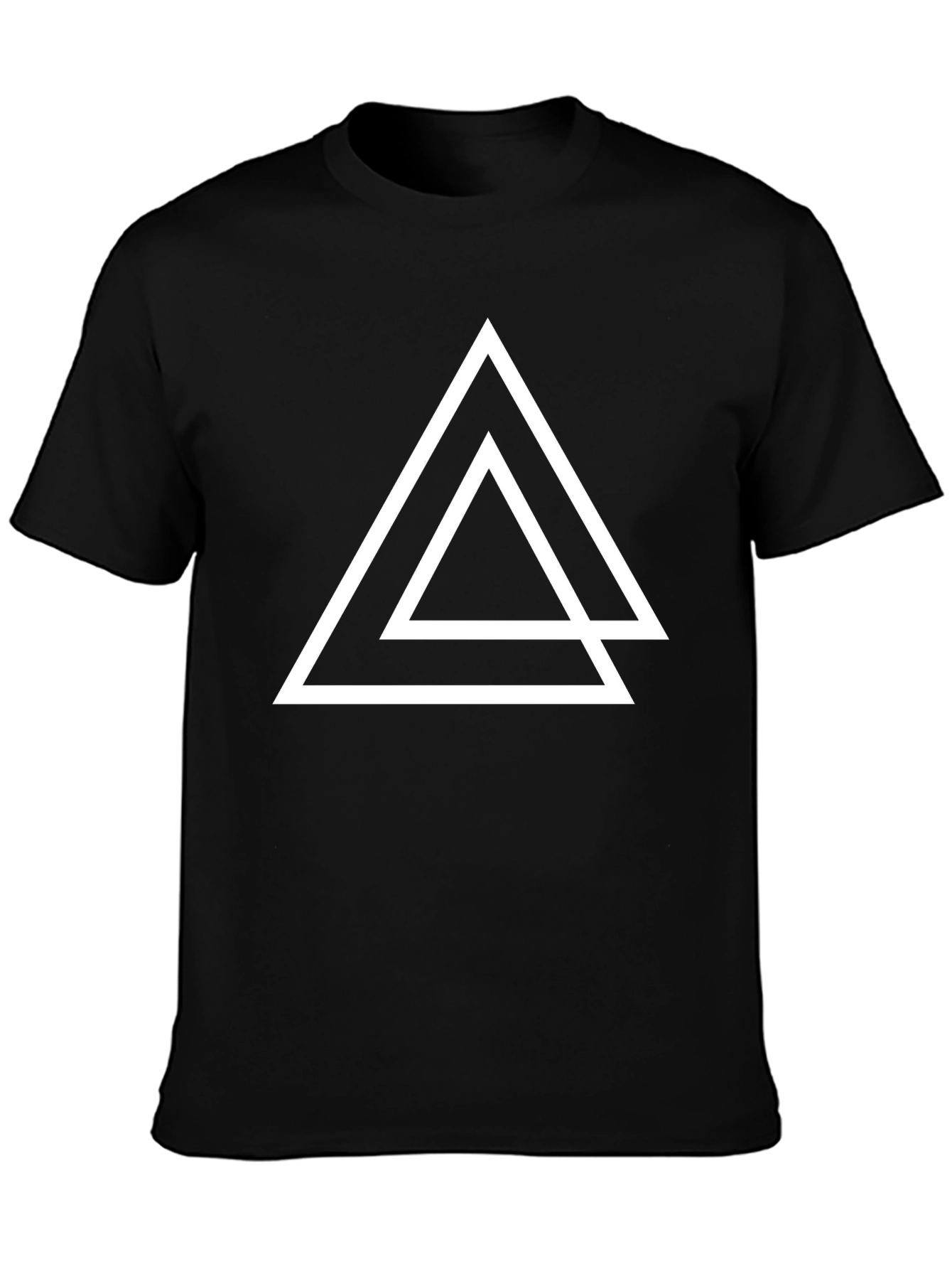 Geometric Triangle T-Shirt - Minimalist Style