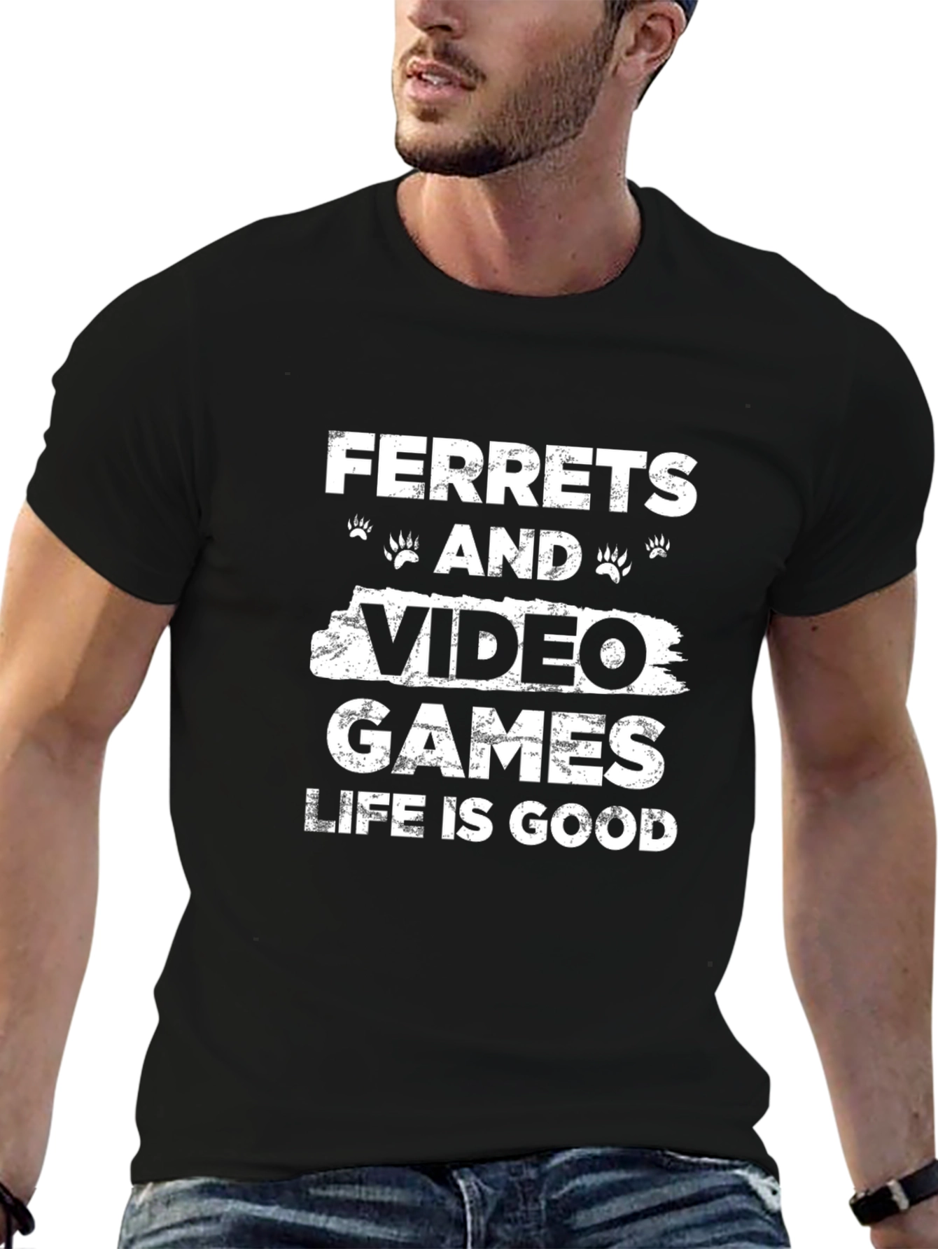 Ferret & Video Game Graphic Tee