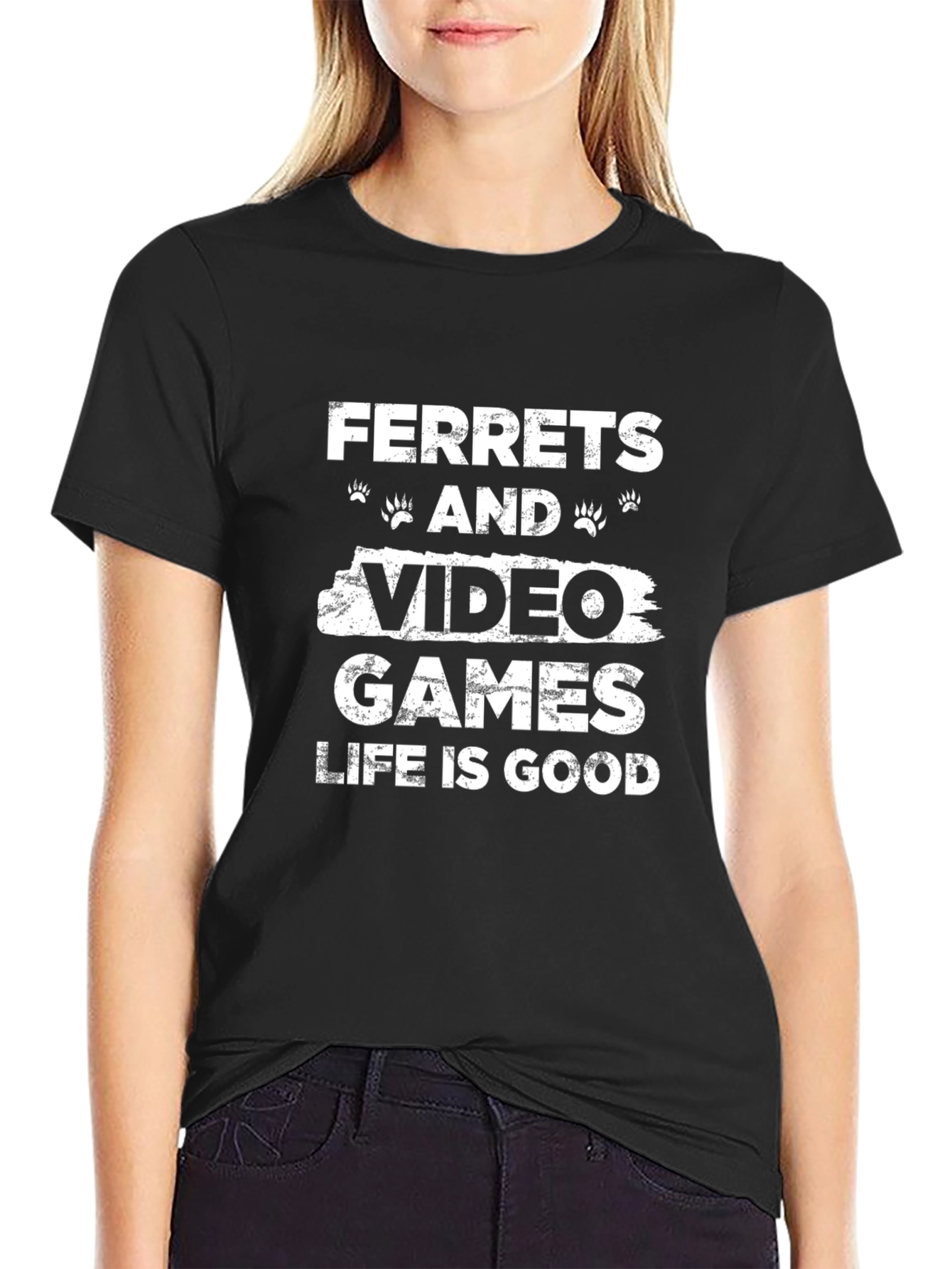 Ferret & Video Game Graphic Tee