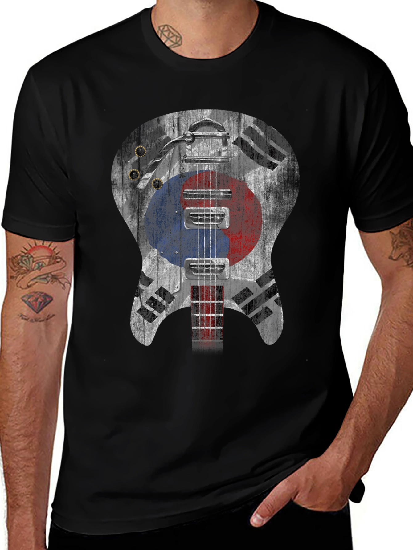 Korea Guitar Flag T-Shirt